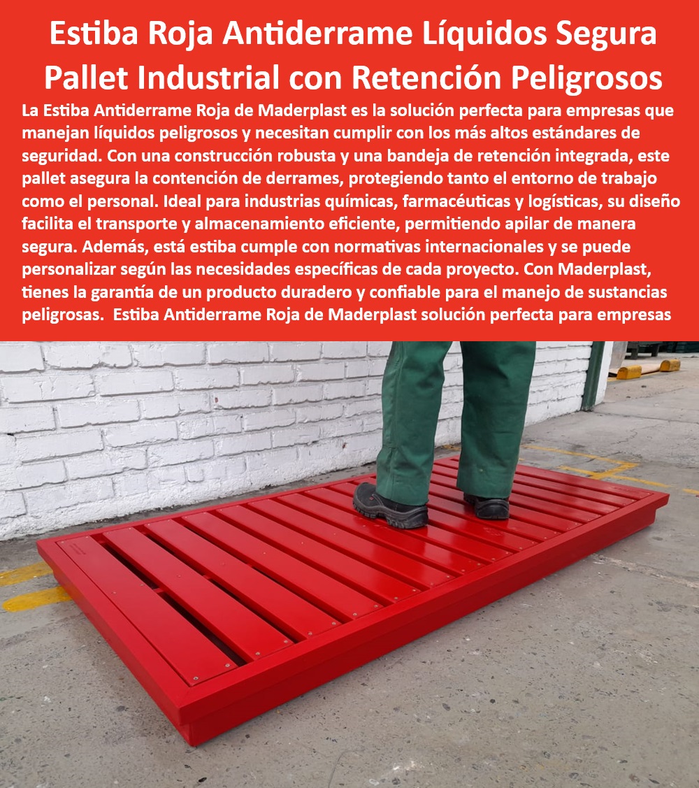 Contenedor Rojo Estiba de Retención Líquido Peligroso Antiderrame Maderplast Pallets industriales diseñados para la seguridad y contención - Palets con sistemas de retención integrados - Pallets industriales con bandeja antiderrame - Estibas personalizables para proyectos de seguridad. - Estibas con bandeja antiderrame certificada - Pallets de retención para entornos industriales exigentes - Soluciones seguras para almacenamiento de líquidos. - Pallets para prevención de derrames en la fabricación - Estibas con normativas internacionales de seguridad - ¿Cuál es la solución más segura para el almacenamiento de químicos corrosivos? - Contención segura de sustancias tóxicas en la industria - ¿Qué estibas son recomendadas para manipular sustancias peligrosas en la industria? - Palets de contención en entornos de alta exigencia - Palets para eficiencia logística y seguridad - Pallets rojos robustos para químicos corrosivos - ¿Qué ofrece opciones Maderplast para cumplir con las normativas internacionales de seguridad en el manejo de líquidos? - Contenedores antiderrame con garantía de durabilidad - Estibas para protección ambiental en la industria - Estibas antiderrame para sustancias peligrosas - Contenedores de plástico para derrames químicos. - ¿Dónde encontrar pallets con bandejas antiderrame certificadas? - Soluciones Maderplast para líquidos ácidos y tóxicos - Estibas para cumplimiento de auditorías ambientales - Contenedores rojos para líquidos peligrosos - Estibas rojas para retención de líquidos peligrosos - Soluciones de almacenamiento para productos químicos. - Soluciones Maderplast para manejo de sustancias peligrosas - ¿Cómo puedo asegurar la contención completa de líquidos tóxicos? - Manejo y transporte de líquidos peligrosos. - Palets de plástico con alta resistencia a la corrosión. - Plástico - Soluciones de almacenamiento seguro - Contención de líquidos - Estibas con seguridad industrial - Bandeja de protección para sustancias peligrosas Rojo Contenedor Rojo Estiba de Retención Líquido Peligroso Antiderrame Maderplast - Plástico - Soluciones de almacenamiento seguro - Contención de líquidos - Estibas con seguridad industrial - Bandeja de protección para sustancias peligrosas Rojo Contenedor Rojo Estiba de Retención Líquido Peligroso Antiderrame Maderplast Plástico Soluciones de almacenamiento seguro Contención de líquidos Estibas con seguridad industrial Bandeja de protección para sustancias peligrosas Rojo Pallets industriales diseñados para la seguridad y contención - Palets con sistemas de retención integrados - Pallets industriales con bandeja antiderrame - Estibas personalizables para proyectos de seguridad. - Estibas con bandeja antiderrame certificada - Pallets de retención para entornos industriales exigentes - Soluciones seguras para almacenamiento de líquidos. - Pallets para prevención de derrames en la fabricación - Estibas con normativas internacionales de seguridad - ¿Cuál es la solución más segura para el almacenamiento de químicos corrosivos? - Contención segura de sustancias tóxicas en la industria - ¿Qué estibas son recomendadas para manipular sustancias peligrosas en la industria? - Palets de contención en entornos de alta exigencia - Palets para eficiencia logística y seguridad - Pallets rojos robustos para químicos corrosivos - ¿Qué ofrece opciones Maderplast para cumplir con las normativas internacionales de seguridad en el manejo de líquidos? - Contenedores antiderrame con garantía de durabilidad - Estibas para protección ambiental en la industria - Estibas antiderrame para sustancias peligrosas - Contenedores de plástico para derrames químicos. - ¿Dónde encontrar pallets con bandejas antiderrame certificadas? - Soluciones Maderplast para líquidos ácidos y tóxicos - Estibas para cumplimiento de auditorías ambientales - Contenedores rojos para líquidos peligrosos - Estibas rojas para retención de líquidos peligrosos - Soluciones de almacenamiento para productos químicos. - Soluciones Maderplast para manejo de sustancias peligrosas - ¿Cómo puedo asegurar la contención completa de líquidos tóxicos? - Manejo y transporte de líquidos peligrosos. - Palets de plástico con alta resistencia a la corrosión. Contenedor Rojo Estiba de Retención Líquido Peligroso Antiderrame Maderplast - Plástico - Soluciones de almacenamiento seguro - Contención de líquidos - Estibas con seguridad industrial - Bandeja de protección para sustancias peligrosas Rojo