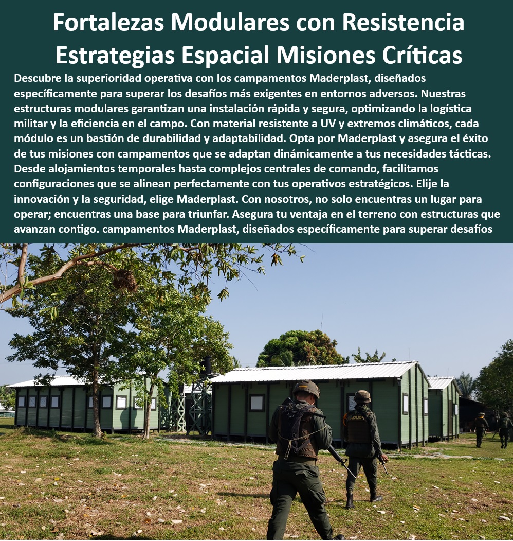 Construcción Rápida y Duradera de campamentos Requisitos Militares Maderplast 0 Instalaciones operativas móviles y eficientes Soluciones de campamentos administradores de proyectos Sistemas de alojamiento rápido intervenciones FM Unidades de comando móviles para el terreno - Soluciones eficaces para el alojamiento de tropas - Campamentos resistentes a condiciones adversas - Construcción de campamentos para respuestas rápidas - Configuración rápida de bases operativas móviles - Campamentos fortificados para operaciones estratégicas - Campamentos con diseño optimizado para la eficiencia - Estrategias de despliegue para campamentos operativos - ¿Qué sistemas de campamento son recomendados para condiciones climáticas extremas? - Montaje de campamentos bajo normativas militares - Campamentos modulares de rápida implementación - ¿Cómo puedo desplegar rápidamente un campamento modular en una zona de conflicto? - Estructuras temporales robustas para el ejército - Sistemas de vivienda rápida para intervenciones militares - Módulos de vivienda rápida y sostenible - Infraestructura móvil para misiones militares urgentes - Innovación en campamentos para maximizar operatividad - Módulos habitacionales para operaciones críticas - Implementación de campamentos en zonas de conflicto - Necesito una solución de alojamiento duradero para operaciones militares, ¿qué ofrece Maderplast? - Tecnología avanzada en campamentos militares - Instalación eficiente de campamentos militares - Soluciones duraderas para alojamiento en misiones - Busco campamentos fáciles de instalar para misiones de emergencia, ¿cuáles son mis opciones? - Equipamiento modular para campañas militares - Unidades de alojamiento militar en terrenos difíciles - Maderplast campamentos para situaciones de emergencia - Campamentos tácticos adaptables para fuerzas militares - Sistemas de campamento con resistencia UV y climática - ¿Maderplast provee infraestructura móvil para operaciones tácticas? Construcción Rápida y Duradera de campamentos Requisitos Militares Maderplast 0  Instalaciones operativas móviles y eficientes - Soluciones de campamentos administradores de proyectos - Sistemas de alojamiento rápido intervenciones FM