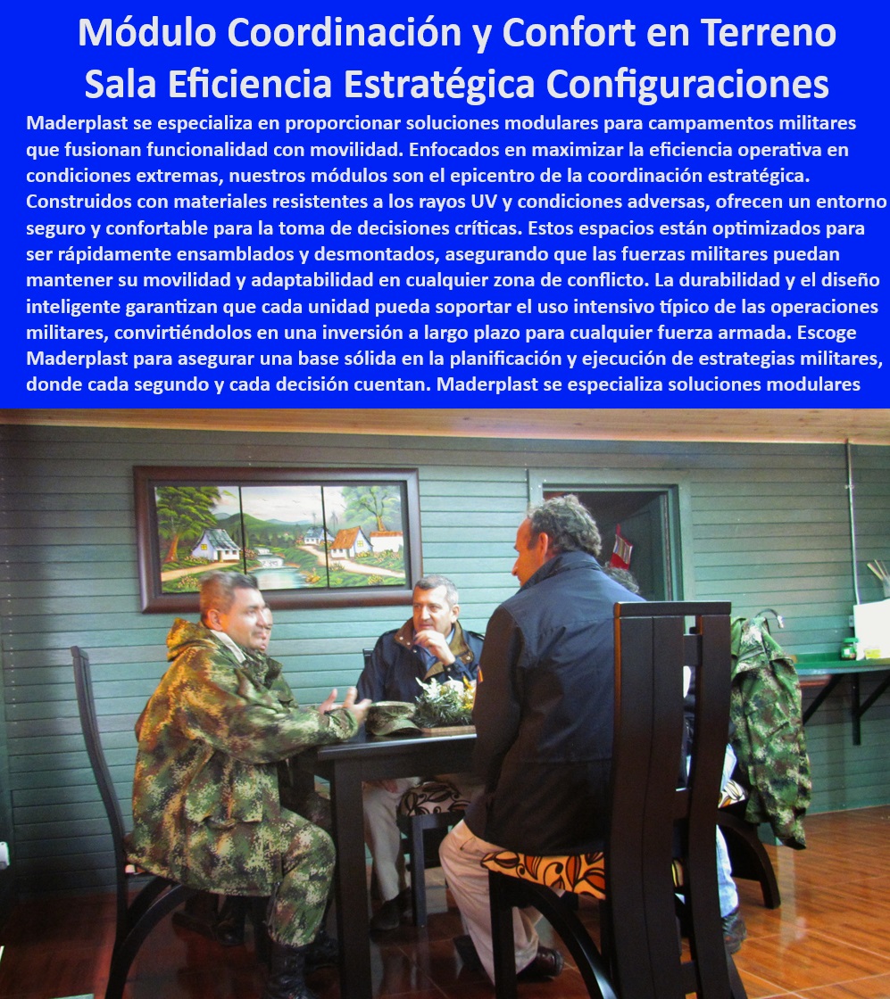 Puesto Avanzado Oficina Militar Salas De Juntas Militares Campamentos Maderplast 0 Cuarteles modulares Edificaciones prefabricadas para tropas Configuración de salas de crisis militares Infraestructura militar portátil salas FM Puesto Avanzado Oficina Militar Salas De Juntas Militares Campamentos Maderplast 0 Módulos de coordinación militar de rápida configuración - Configuración de salas de crisis en terrenos extremos - Estaciones de trabajo móviles para misiones militares - Campamentos tácticos diseñados para la eficiencia - Sala de planificación táctica en entornos difíciles - Módulos de operación rápida para ejércitos - Soluciones de infraestructura rápida para el ejército - Centros operativos móviles para entornos adversos - Módulos prefabricados para operaciones tácticas - Campamentos militares modulares con resistencia UV - Configuraciones operativas móviles para fuerzas especiales - Soluciones de campamento táctico con adaptabilidad UV - Sistemas modulares para la coordinación de tropas - Unidades de decisión estratégica portátiles para militares - Sistemas de alojamiento militar personalizable - Unidades de comando móvil para zonas de conflicto - Necesito una infraestructura móvil que resiste condiciones extremas, ¿qué opciones ofrece Maderplast? - ¿Cuáles son los mejores campamentos modulares para misiones tácticas rápidas? - Infraestructura portátil para decisiones militares críticas - Campamentos avanzados con tecnología de resistencia - Configuraciones de campamento para operaciones estratégicas - Implementación de centros de mando en áreas remotas - ¿Qué opciones hay para campamentos militares que necesitan movilidad y adaptabilidad en terreno? - Instalaciones de campaña adaptadas para múltiples climas - Equipamiento modular para bases militares temporales - Estaciones estratégicas móviles para fuerzas armadas - Busco soluciones para campamentos tácticos que se adapten a diferentes climas, ¿qué recomiendas? - Módulos de comando y control para operaciones de campo - Campamentos modulares para despliegues rápidos - ¿Cómo puedo configurar rápidamente un centro de operaciones militar en una zona de conflicto? Cuarteles modulares - Edificaciones prefabricadas para tropas - Configuración de salas de crisis militares - Infraestructura militar portátil salas FM