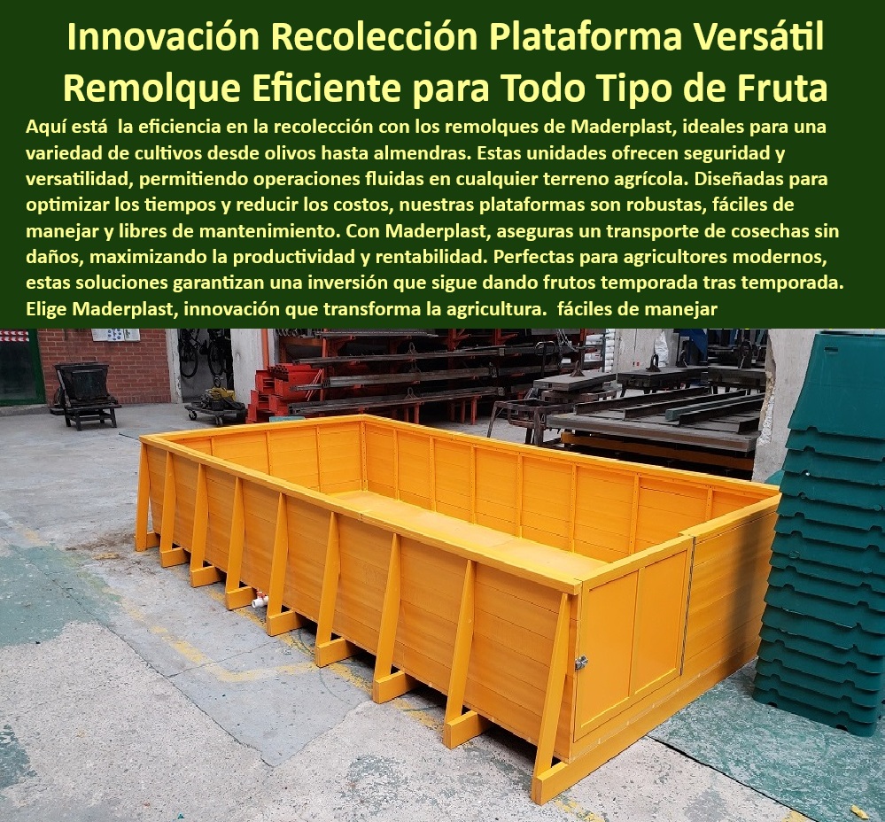 Carrocería tipo cajones para plataformas agrícolas Carrocerías Maderplast 0 Carrocería sobre chasis de fácil instalación y remoción cajas de carga desmontables para camionetas de trabajo Carrocerías desmontables para camiones carga pesadas 0 plataforma modular para transporte, - Carrocería desmontable para agricultura, - plataforma-modular-transporte, - remolques desmontables para transporte de frutas y cultivos, - ¿Qué ventajas tiene una Carrocería modular en el transporte agrícola?, - Carrocería-desmontable-agricultura, - remolque-para-recolección-frutas, - remolque resistente para trabajos pesados, - sistemas de carga desmontables para camiones agrícolas, -  con Guiones al Medio, - almacenamiento móvil para cultivos, - Carrocería adaptable a cultivos, - contenedor desmontable para frutas, - transporte agrícola sin daños, -  Optimizadas, - soluciones-logísticas-para-agricultura, - contenedor de carga para recolección, - Pregunta 4: ¿Por qué utilizar almacenamiento móvil en transporte de cosechas? - Respuesta: El almacenamiento móvil mejora la logística de distribución, facilita el traslado seguro de frutas y cultivos, evita pérdidas y reduce costos al permitir configuraciones adaptadas a cada necesidad de transporte, optimizando los tiempos de recolección y entrega, por eso Maderplast ofrece soluciones óptimas en este sector, - Pregunta 1: ¿Cuáles son las ventajas de una Carrocería desmontable para transporte agrícola? - Respuesta: Las Carrocerías desmontables permiten un transporte eficiente de cosechas, optimizan la logística, reducen costos de mantenimiento y están diseñadas con materiales resistentes a la corrosión y al desgaste, facilitando su uso en cualquier tipo de terreno, lo que mejora la rentabilidad del sector agrícola, por eso Maderplast ofrece Carrocerías con estas características, - estructura anticorrosiva para cosechas, - ¿Cuál es el mejor remolque para cosechas de frutas?, - remolque resistente para cultivos, - Carrocería sin mantenimiento agrícola, - transporte-agrícola-sin-daños, - remolque-liviano-y-duradero, - Carrocería agrícola de fácil instalación, - plataforma de carga sin corrosión, - ¿Qué Carrocería desmontable es más resistente para la agricultura?, - Carrocería agrícola liviana y resistente a la corrosión, - cuerpo impermeable para recolección, - plataforma modular para recolección de productos agrícolas, - Pregunta 5: ¿Cuál es la mejor opción de Carrocería modular para recolección agrícola? - Respuesta: Las Carrocerías modulares con recubrimiento anticorrosivo y diseño ergonómico son la mejor opción para la recolección agrícola, ya que garantizan seguridad, durabilidad y eficiencia en el manejo de cosechas, permitiendo a los agricultores mejorar su productividad con estructuras diseñadas para facilitar la carga y descarga, por eso Maderplast cuenta con estas soluciones, - sistema modular para carga agrícola, - contenedor-de-carga-agrícola, - Remolque liviano y duradero, - remolque polivalente para cosechas, - Pregunta 3: ¿Cómo elegir una Carrocería anticorrosiva para transporte de cultivos? - Respuesta: Para elegir una Carrocería anticorrosiva es clave considerar materiales resistentes a químicos y humedad, con recubrimientos protectores y estructuras modulares que optimizan la operatividad y prolongan su vida útil, lo que garantiza seguridad y eficiencia en el traslado de productos agrícolas, por eso las Carrocerías de Maderplast cumplen con estos requisitos, - transporte seguro de productos agrícolas, - Carrocería-antioxidante-para-recolección, - Pregunta 2: ¿Qué beneficios tiene un remolque desmontable en la recolección de frutas? - Respuesta: Los remolques desmontables agilizan la recolección de frutas, facilitan su transporte sin daños, ofrecen resistencia a la humedad y minimizan el mantenimiento gracias a su diseño modular y materiales de alta durabilidad, convirtiéndolos en una solución ideal para la industria agrícola, por eso las soluciones de Maderplast incluyen estos beneficios, - plataforma para optimizar cosechas, - remolque ergonómico y funcional, - soluciones Logísticas en transporte agrícola, - ¿Dónde comprar Carrocerías desmontables para remolques agrícolas?, - sistema-modular-para-cultivos, - ¿Cómo funciona un remolque desmontable para recolección?, - Carrocería plástica para camiones, - Carrocería-agrícola-sin-mantenimiento, - cajas de carga desmontables, - remolques optimizados para logística agrícola moderna, - remolque eficiente para frutas, - Carrocería con larga vida útil. Carrocería tipo cajones para plataformas agrícolas Carrocerías Maderplast 0  Carrocería sobre chasis de fácil instalación y remoción, - cajas de carga desmontables para camionetas de trabajo, - Carrocerías desmontables para camiones carga pesadas