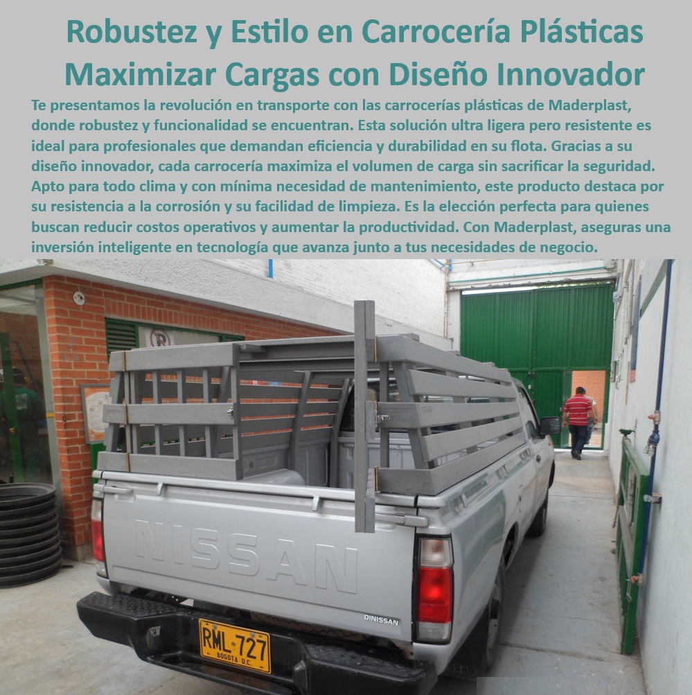 Platones de camionetas con carrocería plástica protección carrocerías Maderplast 0 Carrocerías a medida para mayor capacidad de carga Carrocería liviana y segura para plato de camioneta ampliar volumen de carga carrocería plástica Madera 0 Comparativa de costos: Carrocerías plásticas vs. metálicas para platón, - Hecho-En-Colombia, - Comparativa Carrocería acero o Plástico, - Carrocería sostenible bajo impacto, - Innovación en Carrocerías plásticas, - Ok Google, quiero una Carrocería que proteja mi carga de la lluvia, - Hey Google, ¿dónde venden Carrocerías para platón de camioneta en Bogotá?, - Carrocería a medida camioneta Bogotá, - Trabajo-Pesado, - Pregunta 1: ¿Cuál es la mejor opción de Carrocería para un platón de camioneta en Colombia, que sea resistente y ligera? -Respuesta: Las Carrocerías fabricadas en Plástico de ingeniería avanzada, como las de Maderplast, ofrecen una resistencia excepcional a impactos y corrosión, siendo a la vez más ligeras que las de metal, ideales para camionetas, - Logística-Eficiente, - Fabricante Carrocería personalizada pick up, - Platon-Pickup, - Carrocería antigolpes resistente rayones, - Carrocerías de alta resistencia a la corrosión para pickups, - Pregunta 3: ¿Existen Carrocerías para platón de camioneta que sean ecológicas? -Respuesta: Sí, las Carrocerías fabricadas con plásticos reciclados, como las de Maderplast, son una excelente opción. Reducen la huella de carbono, son sostenibles y perfectas para empresas con conciencia ambiental, - Carrocería ecológica platón camioneta, - Maderplast-Soluciones, - Carga-Segura, - Cotización online Carrocería platón, - Carrocería anticorrosiva para camioneta, - Ok Google, ¿qué Carrocería es mejor para una camioneta de trabajo?, - Alexa, busca Carrocerías de camioneta que sean resistentes y ligeras, - Pregunta 5: Busco una Carrocería para mi camioneta que sea resistente, duradera y de fácil instalación. ¿Qué me recomiendan? - Respuesta: Las Carrocerías de platon para camioneta de Maderplast, superan por mucho, a las Carrocerías de fabricación tradicional, ya que le brinda mayor durabilidad, más resistencia, y menor peso, lo que le ahorra mucho dinero en mantenimientos, - Carrocería platón camioneta plástica resistente, - Comprar Carrocería pick up sin mantenimiento, - Proveedores de Carrocerías sostenibles y duraderas en Colombia, - Pregunta 2: ¿Cómo puedo reducir los costos de mantenimiento de mi camioneta de trabajo? -Respuesta: Elija una Carrocería de platón que no requiera mantenimiento, como las de Plástico de alto rendimiento de Maderplast. Eliminan gastos de pintura, reparaciones por óxido y son fáciles de limpiar, - Fábrica Carrocerías plásticas Colombia, - Carrocería impermeable lluvia humedad, - Carrocería camioneta ligera alto rendimiento, - Carrocerías-Camionetas, - Diseño y fabricación de Carrocerías plásticas a medida para camionetas, - Carrocería diseño moderno camioneta, - Opiniones Carrocerías plásticas Maderplast, - Materiales compuestos para Carrocerías de platón de camionetas, -  (con guiones, para Redes Sociales):, - Carrocería liviana máxima carga útil, - Distribuidor Carrocerías plásticas pickup, - Carrocerías-Plásticas, - Carrocería plástica para trabajo pesado, - Camionetas-Colombia, - Innovacion-Automotriz, - Ventajas Carrocería plástica o metálica, - Carrocería para carga seca platón, - Carrocería camioneta exportación, - Carrocería resistente UV sol Colombia, - Oye Siri, necesito una Carrocería para mi pickup que no se oxide, - Precio Carrocería plástica durabilidad, - Carrocería estacas platón camioneta, - Pregunta 4: ¿Puede personalizar la Carrocería del platón de mi camioneta según mis necesidades? -Respuesta: Absolutamente. Maderplast, como fabricante especializado, le ofrece Carrocerías plásticas a medida para su camioneta, adaptadas a sus requerimientos de carga, dimensiones y accesorios. Platones de camionetas con carrocería plástica protección carrocerías Maderplast 0 Carrocerías a medida para mayor capacidad de carga, - Carrocería liviana y segura para plato de camioneta, - ampliar volumen de carga carrocería plástica Madera