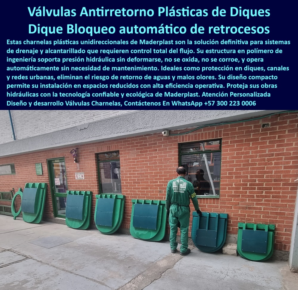 Charnelas Anti Inundaciones Válvulas Anti Retorno unidireccionales agua Maderplast 0 Sistemas anti inundaciones con tecnología en polímeros Protección contra retroceso de agua en alcantarillados 00 Charnelas Anti Inundaciones Válvulas Anti Retorno unidireccionales agua Maderplast compuertas plásticas ligeras para sistemas de recolección de agua, - compuerta anti reflujo para bocas de inspección, - ¿Dónde encuentro compuertas plásticas para diques y drenaje?, - válvulas plásticas verdes de gran tamaño alineadas frente a muro de ladrillo, - estructuras hidráulicas unidireccionales para evitar inundaciones y malos olores, - solución-antifugas-para-alcantarillado, - ¿Qué válvula evita el reflujo de agua en sistemas pluviales?, - drenaje-inteligente-con-sistema-direccional, - válvula-hidráulica-plástica-de-cierre-automático, - válvula antirretorno plástica para drenaje y alcantarillado, - sistema de drenaje con válvula antirretorno plástica, - válvula plástica de control unidireccional sin corrosión, - ¿Hay válvulas plásticas para evitar inundaciones por reflujo?, - solución de cierre automático para redes de aguas lluvias, - compuerta industrial antihumedad para alcantarillas, - solución para retroceso de agua en alcantarillado urbano, - sistema-anti reflujo-de-aguas-negras, - sistema hidráulico contra retorno de agua contaminada, - válvula ecológica para controlar inundaciones urbanas, - válvula para protección de redes hidráulicas sin mantenimiento, - compuerta-charnela-para-canalizaciones, - válvula de cierre hermético para canales pluviales, - sistema anti retorno de aguas servidas, - compuerta tipo charnela para alcantarillado público, - charnela unidireccional de control hidráulico sin mantenimiento, - dispositivos plásticos de control de agua usados en alcantarillado urbano, - válvula plástica anticorrosiva para sistemas de agua, - válvula sin retorno para canales urbanos, - compuertas unidireccionales instaladas para controlar el reflujo en redes hidráulicas, - válvula de bloqueo automático para redes sanitarias, - compuerta contra inundación para canalizaciones pluviales, - ¿Cuál es la mejor válvula unidireccional sin mantenimiento?, - solución plástica para evitar malos olores y reboses, - Sistema de compuerta plástica para control de presión hidráulica, - válvula de retención unidireccional automática sin presión, - drenaje-sin-retorno-pluvial-urbano, - ¿Qué sistema se usa para evitar reboses de agua sucia?, - control-de-inundaciones-con-válvula-plástica, - compuerta de retroceso para protección de diques, - compuerta hidráulica plástica de alta resistencia, - Recomiéndame una válvula antirretorno para drenaje urbano sin mantenimiento, - válvulas automáticas de cierre sin presión para sistemas de drenaje, - válvula-antirretorno-plástica-unidireccional, - soluciones en polímero para drenaje urbano con control de retorno de agua, - válvula plástica para evitar rebose de aguas, - ¿Qué válvula evita el retorno de agua en el alcantarillado?, - compuerta ecológica para control de agua sanitaria, - válvula-de-protección-hidráulica-sin-mantenimiento, - charnelas hidráulicas plásticas usadas para bloquear retroceso de aguas residuales, - Solución plástica para evitar inundaciones por retroceso en alcantarillas, - Empresa que fabrica compuertas hidráulicas plásticas unidireccionales, - válvulas plásticas instaladas como protección en diques urbanos, - compuerta-antirretorno-de-agua, - sistema hidráulico pasivo sin mantenimiento con charnela de cierre, - charnela hidráulica anti reflujo de aguas residuales 0 Sistemas anti inundaciones con tecnología en polímeros Protección contra retroceso de agua en alcantarillados, - 00