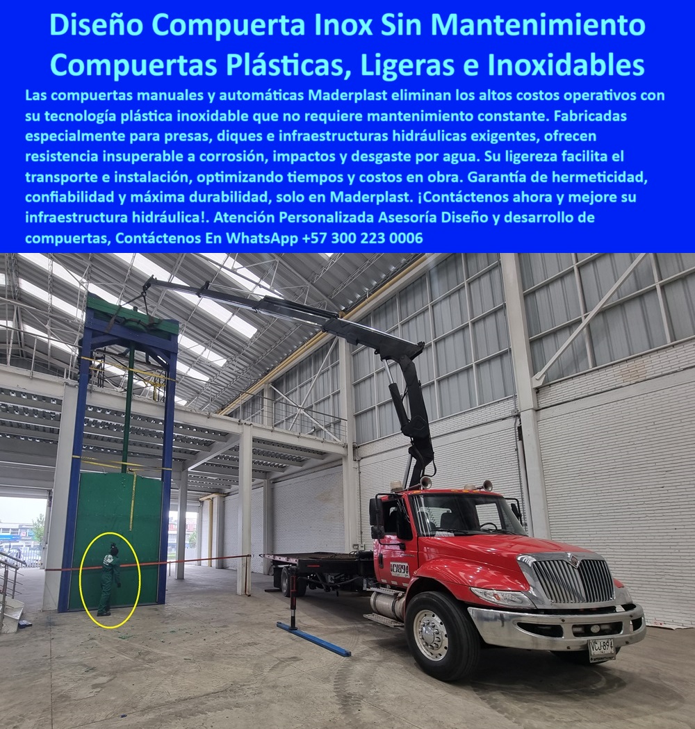 Compuertas Manuales Y Automáticas Compuertas Inoxidables Grandes Maderplast 0 compuertas hidráulicas sin mantenimiento Compuertas plásticas bajo mantenimiento para presas Compuertas plásticas inoxidables para diques compuertas plásticas ¿Dónde consigo compuertas ligeras y durables para diques?, - Compuertas técnicas sin metal para zonas húmedas y salinas, - compuerta de polietileno técnico anticorrosivo, - compuerta vertical sin mantenimiento en proceso de montaje, - compuerta plástica industrial instalada en estructura metálica, - compuerta sin mantenimiento para conducción de agua, - compuerta sin óxido lista para transporte y operación inmediata, - compuerta-de-regulación-hidráulica, - Compuertas plásticas resistentes a la corrosión para infraestructura hidráulica, - compuerta para automatización de sistemas hidráulicos, - compuerta plástica de gran tamaño instalada en infraestructura hidráulica, - ¿Dónde venden compuertas plásticas para presas grandes sin mantenimiento?, - compuerta-inoxidable-ligera, - compuerta automática fabricada en material plástico resistente, - compuerta-plástica-sin-mantenimiento, - compuerta para presas fabricada con polímeros técnicos, - Compuertas automáticas industriales para control de agua, - compuerta ligera resistente a la corrosión para diques, - compuerta-de-polimero-tecnico, - Fabricantes de compuertas ligeras e inoxidables para diques, - compuerta técnica para sistemas de regulación de caudal, - compuerta de ingeniería plástica con alto desempeño, - compuerta hidráulica automática libre de óxido, - compuerta resistente al impacto y rayos UV, - ¿Quién fabrica compuertas herméticas automáticas para obras hidráulicas?, - ¿Cuál compuerta es más liviana y resistente al agua salada?, - compuerta industrial para plantas de tratamiento de agua, - compuerta plástica para obras civiles hidráulicas, - compuerta técnica diseñada para presas de agua, - compuerta libre de corrosión para zonas costeras, - compuerta resistente a impactos usada en canales de agua, - compuerta de cierre hermético para control de flujo en diques, - compuerta de gran altura para sistemas hidráulicos pesados, - compuerta-para-presas-y-diques, - compuerta-automatizada-para-agua, - compuerta-hermética-sin-oxido, - Soluciones sin mantenimiento para compuertas en presas y canales, - compuerta hidráulica fácil de instalar y transportar, - compuerta plástica para infraestructuras hidráulicas sin mantenimiento, - compuerta plástica hermética para presas y canales, - compuerta de sellado hermético sin mantenimiento, - compuerta de alto rendimiento para ingeniería civil, - compuerta-plástica-hidráulica, - compuerta resistente a impactos y desgaste por agua, - compuerta ligera anticorrosiva con grúa para instalación en obra, - compuerta con estructura inmune al óxido y salinidad, - compuerta operable manual o automáticamente, - compuerta-liviana-y-resistente, - compuerta con diseño personalizado para infraestructuras, - compuerta de cierre estanco para obras hidráulicas, - compuerta ecológica sin componentes metálicos, - ¿Qué compuerta hidráulica no se oxida ni necesita pintura?, - compuerta-de-uso-industrial, - compuerta industrial de bajo peso para transporte fácil, - compuerta plástica de gran tamaño para canales 0 Compuertas Manuales Y Automáticas Compuertas Inoxidables Grandes Maderplast 0 compuertas-hidráulicas-sin-mantenimiento, - Compuertas plásticas bajo mantenimiento para presas, - Compuertas plásticas inoxidables para diques, compuertas-plásticas 0