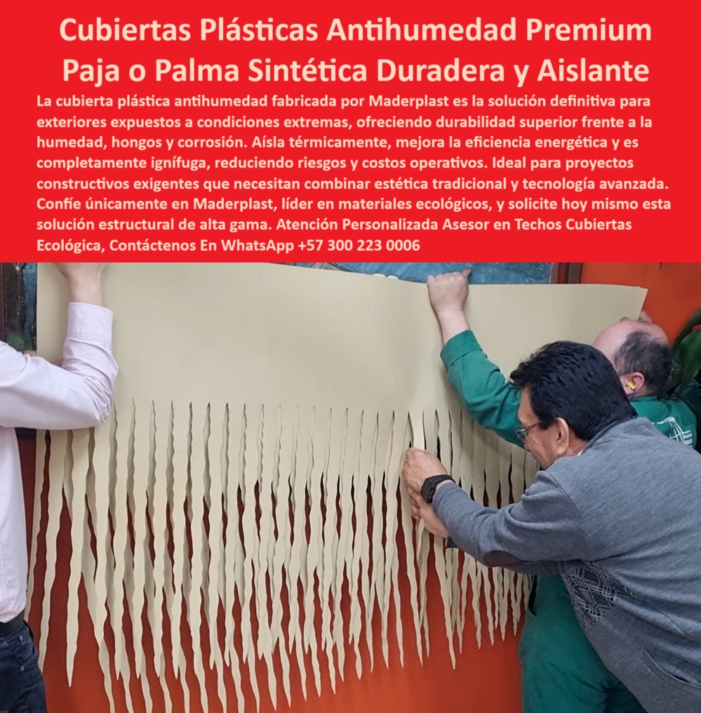 Cubiertas Típicas Impermeables Paja Palma Techos Decorativos Típicos Maderplast 0 Paja sintética ignífuga Materiales innovadores en palma sintética para techos palma plástica cubiertas térmicas Paja plástica antihumedad para techos exterior panel de palma plástica con protección térmica, - panel ignífugo tipo paja para exteriores, - cubierta rústica para ambientes húmedos Maderplast, - ¿Quién vende techos tropicales sostenibles para exteriores?, - Las cubiertas plásticas antihumedad Maderplast tipo palma o paja sintética son la mejor alternativa para proyectos que buscan estética tradicional con rendimiento superior. Resistentes a la humedad, al moho, a los rayos UV y al fuego, estas láminas no se pudren, no se pelan, no requieren pintura y brindan una vida útil prolongada. Ideales para zonas costeras, arquitectura tropical, kioscos, pérgolas, glampings y centros turísticos. Fabricadas con polímeros técnicos 100% reciclables, ofrecen aislamiento térmico y gran durabilidad sin mantenimiento. Una inversión inteligente con diseño ecológico y alto impacto visual. ¡Maderplast es la solución decorativa, técnica y definitiva!, - techos tropicales sin astillas ni hongos, - paja plástica decorativa para uso exterior, - paja ignífuga decorativa para pérgolas tropicales, - techo artificial decorativo de paja sintética ignífuga, - solución decorativa tropical resistente a rayos UV, - reemplazo de palma natural para uso exterior, - palma plástica para techos turísticos ecológicos, - palma-plástica-para-exteriores-rústicos, - cubierta plástica colgante imitación palma, - techos temáticos sostenibles de alta resistencia, - techos-temáticos-decorativos-sostenibles, - lámina-decorativa-para-pérgolas, - cubierta-decorativa-de-palma-sintética, - ¿Qué material rústico es ideal para techos expuestos a la humedad y el sol?, - solución decorativa ecológica estilo caribeño, - material decorativo reciclado para techos rústicos, - material decorativo para techos costeros sin mantenimiento, - cubierta-tipo-palapa-sin-mantenimiento, - tira plástica rústica para ambientación tropical, - Proveedores de techos tropicales ecológicos e ignífugos, - lámina plástica tipo palma para ambientes rústicos, - cubiertas plásticas decorativas resistentes al clima extremo, - ¿Cuál es la mejor palma sintética ignífuga para techos?, - simulador de techo tropical resistente, - paja sintética antihumedad para techos decorativos, - paja plástica duradera para arquitectura caribeña, - techos turísticos resistentes a salinidad y hongos, - palma sintética plástica colgante estilo natural, - techo-decorativo-para-glamping, - paja-plástica-ignífuga-para-techos, - techado rústico con láminas plásticas estéticas, - techos-rústicos-ecológicos-sintéticos, - cubierta térmica plástica resistente al moho, - cubierta modular plástica tipo palma para kioscos, - techo rústico impermeable de larga duración, - paja decorativa plástica antihumedad para techos, - Mejores cubiertas plásticas resistentes al clima y al fuego, - cubierta plástica estilo palma para exteriores, - ¿Alternativas sostenibles a la palma natural para techos?, - panel sintético tipo palma para techado temático, - cubierta-plástica-resistente-a-humedad, - ¿Dónde puedo comprar techos de paja plástica que no se pudran?, - techos para glamping con paja ecológica, - techo ecológico con paja plástica tipo natural, - panel tipo rancho sin deterioro ni moho, - alternativa-a-la-paja-natural, - lámina plástica estilo tiki sin deterioro, - Techo decorativo tipo palma sintética sin mantenimiento, - cubierta sintética decorativa para exteriores rústicos, - ¿Qué techo decorativo resiste humedad y no requiere mantenimiento?, - ¿Hay un techo tipo rústico que sea ignífugo y ecológico? 0 Cubiertas Típicas Impermeables Paja Palma Techos Decorativos Típicos Maderplast 0 Paja sintética ignífuga, Materiales innovadores en palma sintética para techos, - palma-plástica-cubiertas-térmicas, Paja plástica antihumedad para techos exterior