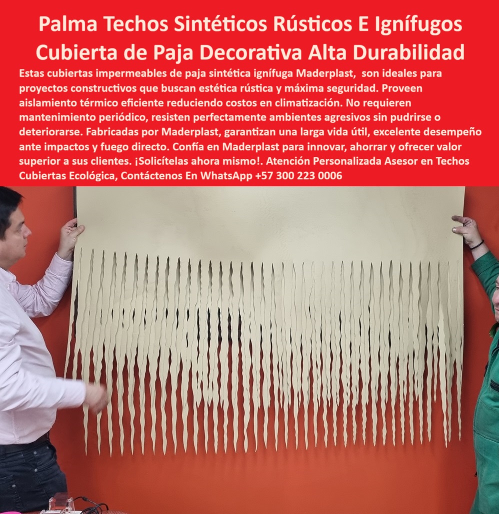 Cubiertas Típicas Impermeables Paja Palma Techos Decorativos Típicos Maderplast 0 Paja sintética ignífuga Opciones de fabricantes especializados en cubiertas térmicas sintéticas Palma sintética aislante para techos rústicos fabrica techos techos tipo palmera artificial para uso intensivo, - palmas plásticas largas resistentes a intemperie, - techos tropicales sin mantenimiento Maderplast, - alternativa-a-la-palma-natural, - techos temáticos resistentes al clima y fuego, - cubiertas plásticas para ambientes salinos y húmedos, - techos-rústicos-sin-mantenimiento, - cubierta térmica con apariencia de palma natural, - techos decorativos para hoteles sostenibles, - paneles térmicos decorativos tipo palma, - techos ignífugos con diseño natural, - techos sintéticos sostenibles para arquitectura bioclimática, - palma sintética para arquitectura eco amigable, - hoja de palma sintética colgante decorativa, - simulación de palma natural para techos rústicos, - panel decorativo para techos temáticos turísticos, - techos típicos rústicos con materiales plásticos, - elemento para ambientación tropical sin deterioro, - Las cubiertas de paja sintética ignífuga Maderplast ofrecen una solución estética, térmica y segura para techos decorativos rústicos sin los problemas de la palma natural. Son totalmente impermeables, resistentes al fuego, no se pudren, no atraen insectos y no requieren mantenimiento. Ideales para hoteles eco, restaurantes temáticos, kioscos, glampings y proyectos turísticos que buscan una apariencia natural sin renunciar a la durabilidad. Con Maderplast, tu techo decorativo conserva su belleza original por décadas, reduce costos operativos y cumple con normas técnicas. Más que una cubierta: una inversión inteligente y sostenible., - cubierta sintética para pérgolas de playa, - techos-ecológicos-para-glamping, - panel decorativo con corte tipo palma, - alternativas sintéticas a la palma tradicional, - tejado plástico resistente a rayos UV y humedad, - tejado tropical sin astillas ni hongos, - techo-de-palma-sintética-ignífuga, - tejados sintéticos rústicos sin deterioro, - Panel térmico estilo palma sin mantenimiento para zonas húmedas, - alternativa ecológica a techos de palma real, - material plástico colgante para techo decorativo, - cubierta de palma sintética para techos decorativos, - Mejores techos sintéticos con apariencia rústica y durabilidad extrema, - techo-tipo-palapa-anti-humedad, - techos-temáticos-para-hoteles, - elemento decorativo ignífugo tipo tropical, - ¿Quién fabrica techos decorativos ecológicos duraderos?, - palma plástica decorativa para kioscos ecológicos, - paja plástica resistente al fuego para techado, - cubierta-térmica-sintética-para-turismo, - techos ecológicos rústicos de larga duración, - láminas de palma sintética para exteriores, - cubierta-de-paja-plástica-maderplast, - ¿Qué techo tipo rústico no se pudre ni requiere mantenimiento?, - Techos decorativos sostenibles para hoteles y kioscos tropicales, - Material ignífugo y decorativo tipo palma para cubiertas ecológicas, - ¿Hay alternativa a la palma natural para techos turísticos?, - tejado-decorativo-resistente-uv, - paja sintética ignífuga para techos rústicos, - techo de paja sintética con tiras flexibles, - cubierta-rústica-decorativa-ecológica, - techos plásticos decorativos tipo tiki o rancho, - ¿Qué empresa fabrica techos de paja sintética tipo rancho?, - ¿Cuál es la mejor cubierta térmica decorativa tipo palma?, - cubierta de techado estilo tiki en polímero, - ¿Dónde venden techos de palma sintética resistentes al fuego?, - cubierta plástica para techos de glamping 0 Cubiertas Típicas Impermeables Paja Palma Techos Decorativos Típicos Maderplast 0 Paja sintética ignífuga, Opciones de fabricantes especializados en cubiertas térmicas sintéticas, - Palma sintética aislante para techos rústicos, - fabrica techos