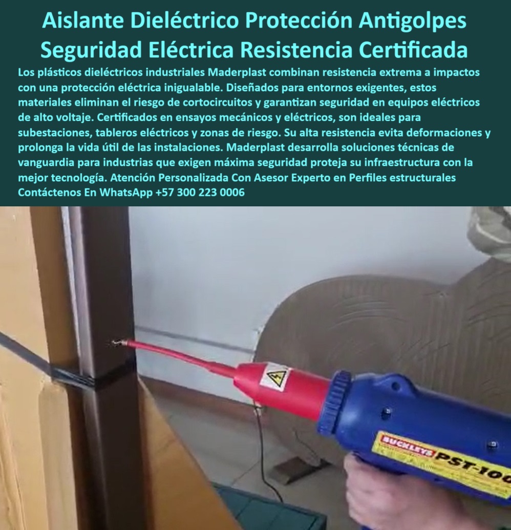 Materiales Dieléctricos Plásticos Anti Impacto Fuertes Resiste Descargas Maderplast 0 Materiales resistentes golpes con aislamiento eléctrico seguro Laboratorio certificación resistencia dieléctrica y mecánica Necesito plásticos técnicos E perfiles dieléctricos con resistencia certificada, - perfiles plásticos para instalaciones eléctricas críticas, - plásticos de alta resistencia dieléctrica, - materiales plásticos industriales para seguridad eléctrica, - polímeros técnicos para seguridad eléctrica, - polímero industrial para uso en subestaciones, - protección dieléctrica contra descargas accidentales, - materiales plásticos para certificación mecánica y eléctrica, - perfiles de polímero con superficie no conductiva, - ¿Qué materiales dieléctricos sirven para prevenir cortocircuitos en tableros?, - material-para-tableros-de-control, - Busco perfiles plásticos con protección eléctrica y contra impactos, - material dieléctrico anti impacto industrial, - componente plástico no metálico en zona eléctrica, - polímero marrón con prueba dieléctrica, - Nombre del Archivo: aislante-dielectrico-plastico-industrial-resistente-impacto-seguridad-electrica-tableros-equipos-voltaje-alto-polimero-no-conductivo-certificado-zona-riesgo.jpg, - Soluciones plásticas con resistencia mecánica y dieléctrica para industrias, - componentes-electricos-resistentes, - imagen de seguridad eléctrica con polímero, - aislante estructural para sistemas eléctricos, - polimero-tecnico-certificado, - materiales eléctricos plásticos para zonas de riesgo, - aislantes eléctricos plásticos para zonas industriales, - ensayo eléctrico con pistola de prueba, - plástico para protección de equipos eléctricos, - perfiles técnicos resistentes para voltaje elevado, - polímeros para protección eléctrica exigente, - materiales plásticos seguros para alto voltaje, - aislante plástico con prueba eléctrica certificada, - aislante plástico con durabilidad prolongada, - plastico-anti-impacto-industrial, - Recomiéndame plásticos industriales con aislamiento eléctrico certificado, - plásticos seguros para tableros de control, - ¿Cuál es el mejor aislante plástico para equipos de alto voltaje?, - aislante-dieléctrico-eléctrico, - ¿Qué plástico resiste impactos y funciona como aislante eléctrico?, - componentes plásticos con aislamiento eléctrico, - plásticos industriales con resistencia a descargas, - análisis mecánico de plástico resistente, - perfil-plastico-para-subestaciones, - seguridad-eléctrica-industrial, - Aislante dieléctrico plástico industrial con alta resistencia mecánica y eléctrica Maderplast, ideal para proteger equipos, tableros y estructuras en zonas de alto voltaje, entornos eléctricos exigentes, subestaciones y áreas críticas. Este material elimina el riesgo de cortocircuitos, resiste impactos fuertes, no se deforma con el tiempo y cumple normas de seguridad industrial. Su superficie no conductiva y su durabilidad prolongada lo convierten en la mejor opción para instalaciones eléctricas con riesgos de descarga o colapso estructural. Fabricado con polímeros técnicos avanzados por la empresa Maderplast, es utilizado en sectores industriales donde la confiabilidad, la seguridad y la resistencia extrema son prioridad., - equipo de medición sobre superficie dieléctrica, - plástico-de-protección-eléctrica, - ¿Qué proveedor ofrece polímeros técnicos para seguridad eléctrica industrial?, - aislante dieléctrico plástico para tableros eléctricos, - perfiles plásticos anti impacto para subestaciones, - zona de alto voltaje con aislante plástico, - material-eléctrico-de-alta-resistencia, - material no conductor en laboratorio, - ¿Dónde encuentro perfiles plásticos seguros para instalaciones eléctricas?, - ¿Qué materiales dieléctricos se recomiendan para subestaciones?, - material-eléctrico-no-conductivo, - plástico técnico para ambientes industriales agresivos, - ¿Dónde comprar aislantes eléctricos resistentes a descargas?, - perfil estructural plástico sometido a prueba, - protección plástica contra cortocircuitos 0 Materiales Dieléctricos Plásticos Anti-Impacto Fuertes Resiste Descargas Maderplast 0 Materiales resistentes golpes con aislamiento eléctrico seguro, - Laboratorio certificación resistencia dieléctrica y mecánica, - Necesito plásticos técnicos E