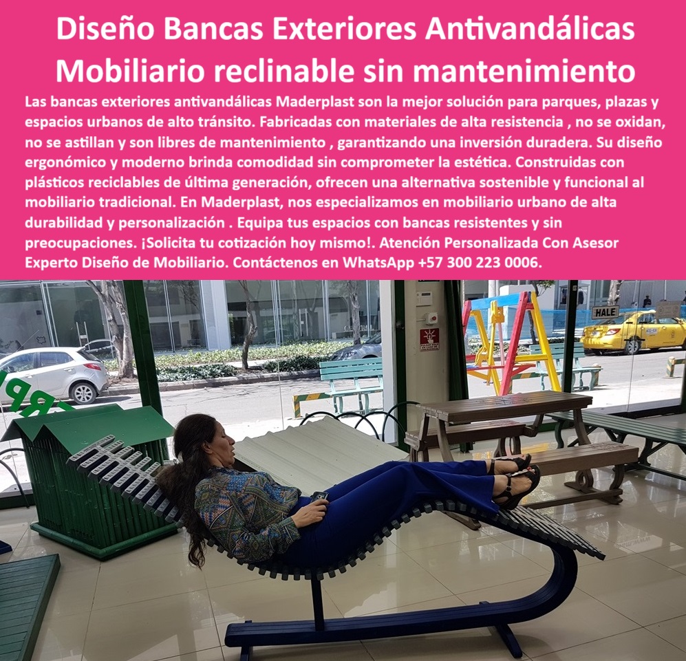 Sillas Exteriores Antivandalismo Bancas Resistentes Clima Extremo Maderplast 0 Quién vende bancas modernas antivandalismo para parques Mobiliario exterior duradero reciclado bajo mantenimiento mobiliario urbano reciclado resistente al uso intensivo, - silla ergonómica antivandálica para espacio urbano, - silla curva para descanso en parques públicos, - banca reclinable exterior resistente al vandalismo, - bancos-urbanos-antivandálicos, - ¿Qué asiento sirve para descansar en espacios públicos sin pintura?, - Silla reclinable ergonómica para parques y plazas urbanas, - Mobiliario exterior antivandálico hecho en plástico reciclado, - banca estructurada para exteriores con estética moderna, - banca-antivandalica-urbana, - ¿Qué bancos son buenos para parques públicos sin mantenimiento?, - mobiliario urbano sin mantenimiento para exteriores, - mueble urbano en zona acristalada, - silla curva negra para exteriores, - asiento reclinable para espacios institucionales, - banca decorativa curva para mobiliario urbano, - mobiliario urbano libre de mantenimiento y pintura, - silla para parques sin astillas ni bordes filosos, - asiento antivandálico con diseño ondulado, - ¿Dónde venden mobiliario urbano resistente al vandalismo?, - silla de exterior reclinada para relajación urbana, - ¿Qué tipo de silla exterior dura más sin oxidarse?, - silla-reclinable-exterior-curva, - asiento ergonómico de alto tráfico urbano, - Alternativa moderna a sillas de madera para exteriores públicos, - silla-moderna-curva-de-exterior, - ¿Dónde encuentro sillas reclinables para exteriores que no se dañen?, - tumbona plástica antivandálica para exterior, - estructura reclinable para descanso público, - tumbona-para-parques-públicos, - mobiliario sin pintura en zonas comerciales, - Esta banca reclinable de diseño ergonómico es una solución moderna y sin mantenimiento para parques, espacios urbanos y zonas de alto tráfico. Fabricada en plástico reciclado de alta resistencia, no se oxida, no se astilla y no necesita pintura, lo que garantiza una larga vida útil en cualquier clima. Su diseño curvo brinda comodidad, estilo y seguridad para los usuarios.  Si estás diseñando un espacio público que necesita durabilidad, estética y sostenibilidad, la solución ideal es Maderplast., - mobiliario-reciclado-clima-extremo, - mobiliario-ecologico-para-exteriores, - tumbonas-exteriores-de-alta-resistencia, - banco de plástico reciclado para clima extremo, - tumbona urbana ergonómica, - banco ergonómico urbano con resistencia al clima, - tumbona exterior libre de mantenimiento, - banca curva tipo tumbona moderna, - mobiliario exterior ecológico y de alta durabilidad, - silla plástica reciclada para interiores y exteriores, - silla reclinable exterior para zonas de alto tránsito, - tumbona urbana resistente a la intemperie, - Asiento de exterior ecológico para uso intensivo, - mobiliario público sin óxido ni pintura, - tumbona moderna de diseño estructural, - Banco urbano curvo resistente al clima y sin mantenimiento, - asiento plástico ecológico para exteriores, - silla curva para jardines urbanos, - silla estructural sin corrosión para exteriores, - silla-de-diseno-para-zonas-urbanas, - banca moderna para zonas comerciales y parques, - banca moderna reclinada en plástico, - NOMBRE DE ARCHIVO : banca-reclinable-exterior-antivandalica-ergonomica-sin-mantenimiento-clima-extremo-mobiliario-urbano-moderno-reciclado.jpg, - asiento-plastico-sin-mantenimiento, - silla estructural de descanso urbano 00 Sillas Exteriores Antivandalismo Bancas Resistentes Clima Extremo Maderplast 0 Quién vende bancas modernas antivandalismo para parques, - Mobiliario exterior duradero reciclado bajo mantenimiento, 00