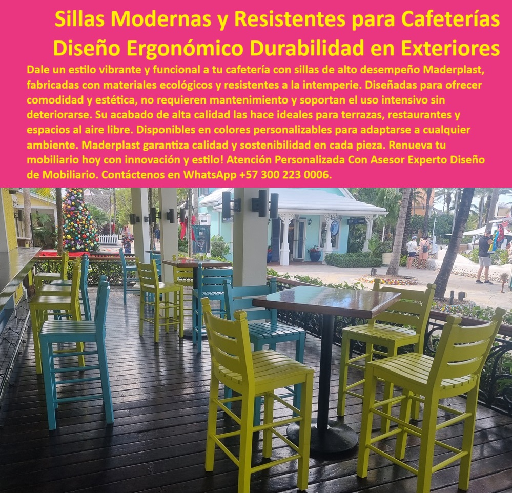 Sillas Modernas Para Cafeterias Sillas Nuevos Diseños Para Exteriores Maderplast 0 Sillas ecológicas recicladas de alto desempeño exteriores muebles plásticos Asientos públicos sostenibles personalizables Sillas diseño ergonómico Sillas Estas sillas modernas recicladas Maderplast son ideales para cafeterías, terrazas y restaurantes que buscan estilo, color y durabilidad sin mantenimiento. Resistentes a rayos UV, salinidad, humedad y uso intensivo, están fabricadas con materiales ecológicos de alto desempeño. Su diseño ergonómico y colores vibrantes las convierten en el complemento perfecto para negocios gastronómicos al aire libre.  Si tu espacio comercial necesita sillas resistentes, sostenibles y estéticamente impactantes, Maderplast es la solución definitiva que buscas., - sillas plásticas de alto desempeño para hoteles, - mobiliario decorativo funcional para zonas costeras, - mobiliario plástico para comedores al aire libre, - sillas ecológicas para negocio de terraza, - sillas coloridas en restaurante turístico al aire libre, - ¿Dónde consigo sillas ecológicas para terrazas de cafeterías?, - Sillas ecológicas para hostelería que no se oxidan ni deterioran, - ¿Quién fabrica mobiliario para restaurantes exteriores duradero?, - sillas-para-negocios-exteriores-resistentes, - sillas ergonómicas sin mantenimiento para cafés abiertos, - sillas recicladas exteriores con respaldo alto, - mobiliario-urbano-de-alta-durabilidad, - mobiliario-colorido-para-terrazas-de-restaurantes, - sillas resistentes para terrazas en clima húmedo, - sillas exteriores recicladas personalizadas en colores, - sillas ecológicas recicladas para cafeterías al aire libre, - asientos-exteriores-para-zonas-turísticas, - mobiliario sostenible para cafés turísticos, - mobiliario colorido resistente para zonas gastronómicas, - sillas urbanas para restaurantes sin corrosión, - ¿Qué sillas sirven para restaurantes al aire libre sin que se dañen?, - sillas sin astillas ni mantenimiento para cafeterías, - sillas-modernas-de-colores-vibrantes, - sillas-ecológicas-para-cafeterias-exteriores, - sillas-plasticas-recicladas-hosteleria, - mobiliario exterior de cafetería con sillas recicladas, - sillas modernas para terrazas de restaurantes exteriores, - sillas-exteriores-personalizadas-para-cafeterias, - mobiliario-exterior-ergonómico-para-comedores, - asientos exteriores para terrazas de alto tráfico, - sillas coloridas resistentes a rayos UV y lluvia, - sillas altas exteriores para cafetería tropical, - sillas modernas reciclables para exteriores comerciales, - muebles exteriores coloridos con estructura sólida, - sillas-de-plástico-reciclado-para-hoteles, - asientos para restaurantes en espacios exteriores, - muebles exteriores personalizados en colores vivos, - Sillas modernas recicladas para restaurantes exteriores sin mantenimiento, - mobiliario para cafeterías con diseño moderno y ecológico, - sillas exteriores duraderas para clima tropical, - sillas de diseño para gastronomía en terrazas, - ¿Qué tipo de sillas no se oxidan ni se pelan al sol?, - ¿Dónde venden sillas modernas recicladas para hoteles?, - mobiliario urbano decorativo para zonas de comida, - NOMBRE DE ARCHIVO sillas-modernas-recicladas-exteriores-terrazas-restaurantes-cafeterias-colores-vibrantes-ergonomicas-plastico-sostenible-sin-mantenimiento.jpg, - mobiliario urbano gastronómico libre de óxido, - sillas modernas amarillas y azules en terraza, - Sillas decorativas de plástico reciclado para uso intensivo, - Asientos exteriores resistentes para negocios gastronómicos, - sillas recicladas para hostelería sin pintura, - sillas resistentes para patios de comedores comerciales, - mobiliario ecológico para restaurantes sostenibles, - Mobiliario ergonómico para terrazas de cafeterías sostenibles, - mobiliario exterior de plástico reciclado duradero, - sillas para exteriores con respaldo ergonómico, - sillas de plástico resistentes en espacio gastronómico 0 Sillas Modernas Para Cafeterias Sillas Nuevos Diseños Para Exteriores Maderplast 0 Sillas ecológicas recicladas de alto desempeño exteriores, - muebles-plásticos, - Asientos públicos sostenibles personalizables, - Sillas diseño ergonómico Sillas