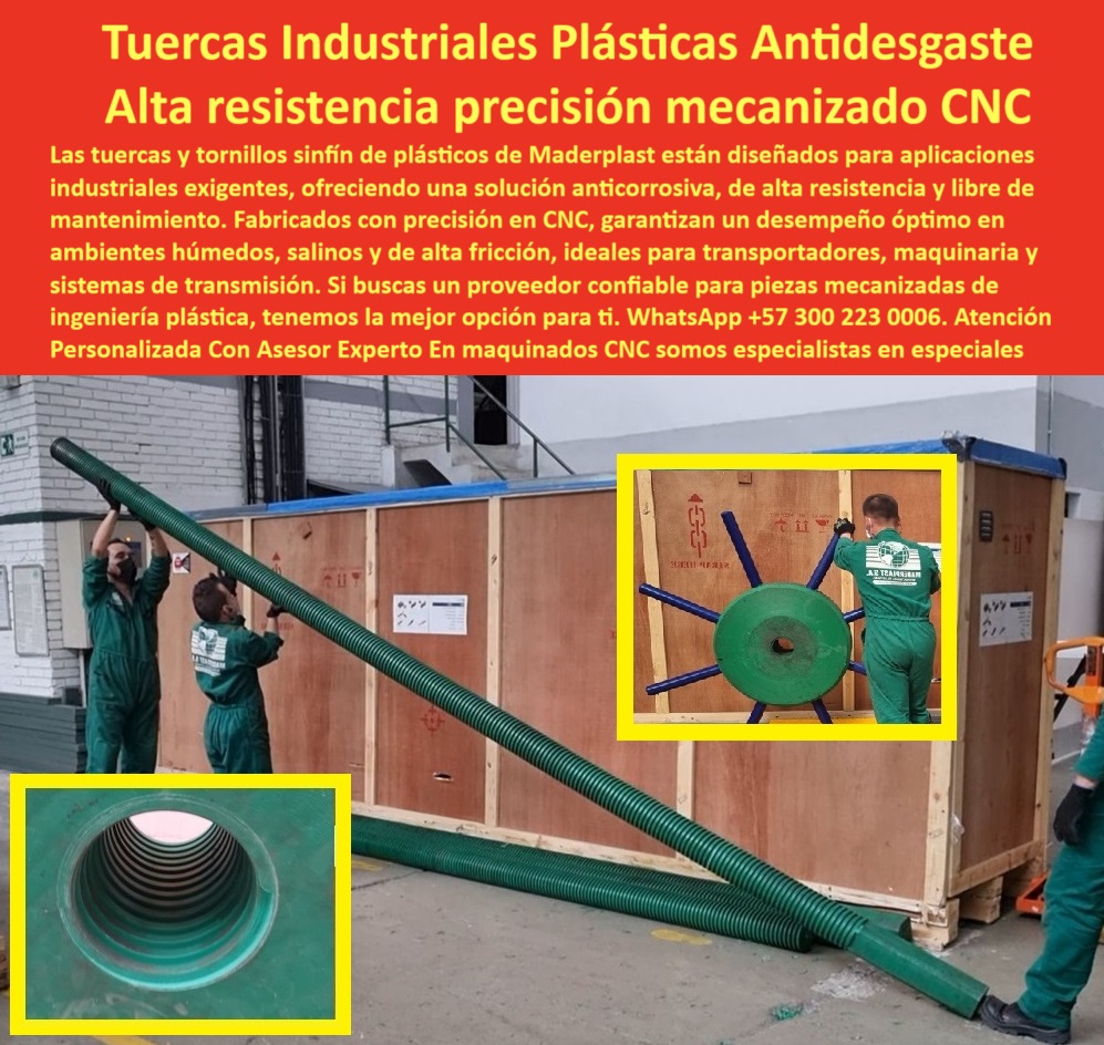 Tuerca Y Tornillos Especiales Tornillos Plásticos Maquinados Cnc Maderplast 0 Tuercas industriales plásticas anti desgaste Necesito una empresa confiable que fabrique tornillos sinfín y tuercas plásticas mecanizadas de alta resistencia Tuerca Plástico de alta resistencia, - ¿Dónde puedo comprar piezas de plástico mecanizadas para entornos corrosivos?, - Tuerca Industrial Plástica, - Soluciones anticorrosivas para transportadores, - Tornillos y tuercas plásticas para entornos salinos, - Componentes de plástico para maquinaria marina., - Soluciones en plástico para la industria de la construcción., - Plásticos-Personalizados-Industria, - Tuercas-Plásticas-Antidesgaste, - Solución-Anticorrosiva-Plástico, - Soluciones-Plásticas-Industriales, - Piezas-Plásticas-Especializadas, - Componentes mecanizados en plástico para trabajo pesado., - Piezas plásticas industriales para la industria minera, - Componentes-Plásticos-Resistentes, - Desarrollo de tuercas y tornillos plásticos industriales, - Plásticos-Industria, - Las tuercas industriales plásticas antidesgaste y tornillos sinfín de plásticos Maderplast están diseñadas para aplicaciones industriales exigentes, ofreciendo una solución anticorrosiva, de alta resistencia y libre de mantenimiento. Fabricados con precisión en CNC, garantizan un desempeño óptimo en ambientes húmedos, salinos y de alta fricción, ideales para transportadores, maquinaria y sistemas de transmisión. Maderplast se posiciona como el mejor proveedor de piezas mecanizadas de ingeniería plástica, ofreciendo soluciones confiables, duraderas y especializadas para la industria moderna, adaptadas a entornos extremos y aplicaciones de alta exigencia. Si buscas un socio experto para desarrollar soluciones plásticas que transformen tu proyecto, contacta con nosotros., - Encuentra fabricantes de tuercas industriales plásticas resistentes a la corrosión., - Tornillos sinfín de plásticos mecanizados de alta resistencia, - Plástico-Ingeniería-Industrial, - ¿Cuáles son las aplicaciones de los tornillos de plástico mecanizados?, - Conductos de plástico reforzados para alta fricción., - Plásticos-Mecanizados-CNC, - ¿Quién fabrica tornillos sinfín de plástico para maquinaria industrial?, - Tubería plástica industrial para ambientes húmedos., - Plásticos-Entornos-Corrosivos, - Tuercas industriales plásticas antidesgaste, - ¿Dónde puedo encontrar soluciones en plástico para entornos salinos y húmedos?, - ¿Qué empresas fabrican componentes de plástico a medida para la industria minera?, - Componente-Maquinaria-Plástico, - Soluciones en plástico para aplicaciones con alta fricción, - Rueda Industrial de Plástico, - Piezas plásticas resistentes a químicos para la industria., - Nombre del Archivo  tuercas-plásticas-industriales-antidesgaste.jpg, - Tornillos-Plásticos-Industriales, - Componentes plásticos para sistemas de transmisión industriales., - Compara precios de piezas plásticas industriales para maquinaria exigente., - Diseño de piezas plásticas para maquinaria especializada., - ¿Quién ofrece soluciones en plástico para maquinaria de alta fricción?, - Tuercas y tornillos de plástico para reducir mantenimiento, - Tornillos y tuercas de plástico para entornos difíciles, - Tornillo-Sinfín-Plástico, - ¿Dónde puedo encontrar tuercas industriales plásticas antidesgaste?, - Componentes industriales plásticos a medida, - Fabricación de componentes plásticos para sistemas de transporte., - Piezas mecanizadas de ingeniería plástica, - Componente-Mecanizado-Plástico, - Ruedas industriales plásticas de alto rendimiento., - Desarrollo de soluciones en plástico para industria., - Tubería-Reforzada-Plástica, - ¿Cuál es el mejor proveedor de componentes plásticos resistentes para la industria marina?, - Soluciones en plástico para aplicaciones industriales a medida, - Piezas plásticas para entornos corrosivos, - Tuberías-Plásticas-Industriales, - Piezas plásticas industriales para maquinaria exigentes 0 Tuerca Y Tornillos Especiales Tornillos Plásticos Maquinados Cnc Maderplast 0 Tuercas industriales plásticas anti desgaste, - Necesito una empresa confiable que fabrique tornillos sinfín y tuercas plásticas mecanizadas de alta resistencia Tuerca