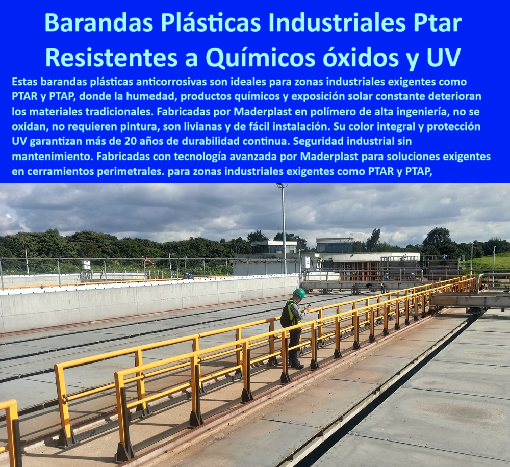 Barandas Anticorrosivas Para Zonas Industriales De Ptar Ptap Maderplast 0 barandas con resistencia a químicos cerra0 Barandas Anticorrosivas Para Zonas Industriales De Ptar Ptap Maderplast 0 barandas con resistencia a químicos, - cerramiento de seguridad plástico, - pasarelas de seguridad con protección anticorrosiva permanente, - pasarela-industrial-con-baranda, - barandas para pasillos de inspección en plantas PTAP, - cerramiento-ptar-anticorrosivo, - barandas-resistentes-sin-mantenimiento, - sistema perimetral de protección sobre canales en planta PTAP, - sistema modular de baranda para plataformas elevadas, - Cerramiento perimetral plástico para plantas de tratamiento de agua, - cerramiento plástico para zonas con productos químicos, - barandas anticorrosivas para plantas industriales PTAR, - sistema de contención sin soldaduras ni oxidación, - pasarela continua con baranda reforzada en polipropileno, - barandas continuas visibles instaladas en estructura hidráulica industrial, - pasarela plástica industrial con barandas visibles, - cerramiento-industrial-plástico, - barandas plásticas industriales resistentes a químicos y humedad, - Muéstrame cerramientos plásticos sin mantenimiento, - estructura de seguridad anticorrosiva para tránsito de operarios, - barandas industriales reforzadas en polímero técnico, - barandas modulares para instalaciones químicas y húmedas, - cerramiento plástico modular en zona de tránsito técnico expuesto, - Nombre Optimizado del Producto: barandas-plásticas-anticorrosivas-industriales-para-zonas-químicas-húmedas-ptar-ptap-maderplast, - barandas amarillas para zonas químicas y húmedas de planta, - barandas de alta durabilidad para plantas hidráulicas, - ¿Qué barandas sirven para zonas químicas y húmedas?, - cerramiento-perimetral-ptap, - cerramiento plástico resistente a rayos UV para industria, - cerramiento visible de seguridad industrial sobre cubiertas metálicas, - barandas de seguridad sin pintura para zonas industriales, - Barandas que no se oxidan para plataformas industriales, - barandas-anticorrosivas-maderplast, - barandas-zonas-químicas, - soluciones Maderplast para plataformas industriales expuestas, - solución anticorrosiva para entornos húmedos extremos, - estructura plástica de seguridad para acceso técnico PTAP, - barandales de seguridad para tanques y canales expuestos, - cerramiento perimetral plástico para plantas de tratamiento PTAR, - barandales sin óxido para plataformas industriales expuestas, - sistemas plásticos de cerramiento para zonas químicas, - seguridad-en-plantas-de-tratamiento, - barandas industriales plásticas amarillas sobre plataforma en planta PTAR, - cerramiento resistente para zonas de tratamiento de agua, - cerramientos técnicos con resistencia química y UV, - barandas técnicas de polímero con instalación rápida, - cerramiento plástico industrial sin mantenimiento periódico, - cerramiento industrial plástico sin corrosión para PTAR, - barandas-plásticas-industriales, - protección técnica para plataformas de inspección industrial, - protección-para-operarios, - plataforma de inspección protegida con barandas plásticas modulares, - ¿Dónde encuentro barandas para PTAR y PTAP?, - Identificación del Producto por Imagen, - barandas con alta visibilidad para entornos agresivos, - Descripción Optimizada de la Imagen: La imagen muestra una línea de barandas plásticas industriales Maderplast instaladas sobre una plataforma de inspección en una planta PTAR, diseñadas para entornos exigentes con exposición constante a humedad, químicos y rayos UV. Estas barandas están fabricadas en polímero técnico de alta ingeniería que no se oxida, no requiere pintura, y ofrece más de 20 años de durabilidad sin mantenimiento. Su color amarillo garantiza alta visibilidad y prevención de accidentes en zonas de trabajo continuo. Son livianas, modulares, de fácil instalación y reemplazan con ventaja a estructuras metálicas que se deterioran. Maderplast ofrece esta solución avanzada para cerramientos perimetrales industriales en plantas como PTAR y PTAP. Las barandas plásticas Maderplast son la opción técnica ideal para industrias que requieren protección permanente en ambientes agresivos, mejorando la seguridad y reduciendo costos operativos., - sistema perimetral para protección de operarios en plantas, - barandas sin pintura ni óxido para exteriores industriales, - cerramiento plástico industrial con resistencia UV y sin pintura, - pasarela técnica elevada con baranda plástica reforzada en polímero Cerramiento perimetral industrial para tanques agua en planta de tratamiento, Ptar iento de seguridad plástico Cerramiento perimetral industrial para tanques agua en planta de tratamiento Ptar