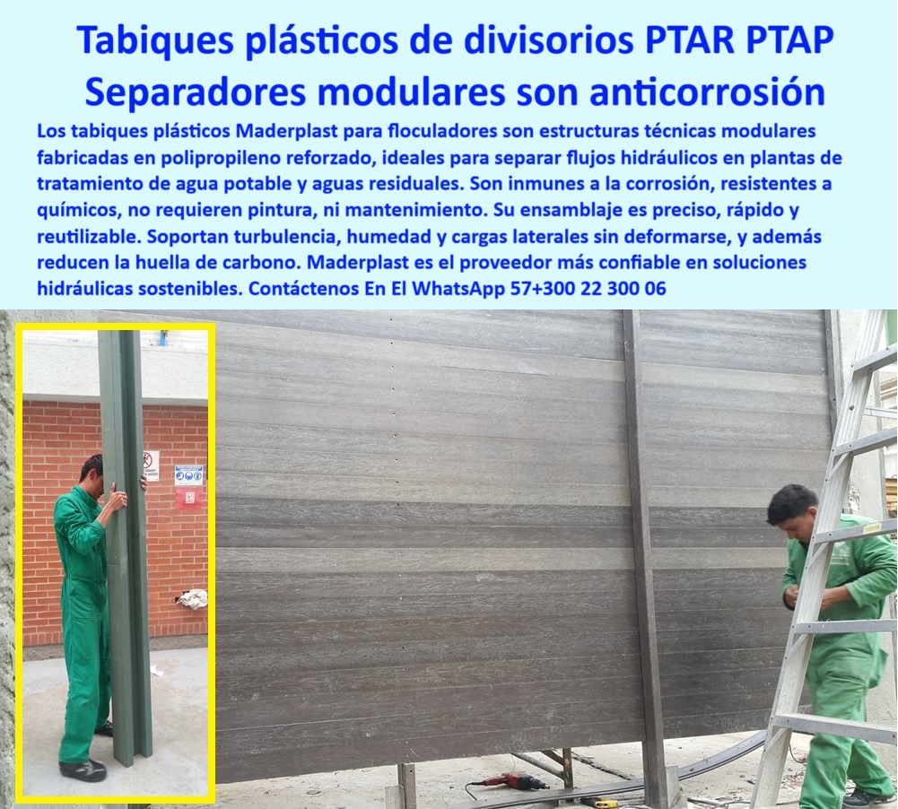 Divisores Tanques Floculadores Separadores Internos Floculación Agitador Maderplast 0 Tabiques polipropileno tratamiento agua separadores internos prefabricados en termoplástico separadores internos modulares ptar sistemas  estructuras sin óxido para PTAR PTAP, - maderplast-floculadores-industriales, - ¿Qué tabiques prefabricados no se oxidan?, - tabiques de polipropileno para agua potable, - ¿Dónde comprar tabiques plásticos modulares para PTAR?, - “Soluciones modulares para separar flujos en floculación”, - soluciones plásticas Maderplast en floculación, - divisiones internas de polipropileno técnico, - “Alternativas al concreto para divisores internos en PTAR”, - tabiques plásticos para floculadores PTAR, - Nombre de Imagen Optimizado  tabiques-divisores-modulares-ptar-floculadores-plasticos-anticorrosivos, - estructuras internas para plantas PTAR, - soluciones-divisorias-sin-mantenimiento, - tabiques sin soldaduras para plantas hidráulicas, - sistemas anticorrosivos para tratamiento de aguas, - ¿Qué divisores usar en tanques de floculación PTAR?, - separación de flujos en plantas industriales, - ensamblaje rápido de separadores hidráulicos, - tabiques modulares prefabricados resistentes, - separadores internos para tanques PTAP, - divisores hidráulicos modulares industriales, - tabiques prefabricados para tanques de floculación, - módulo de separación en floculadores PTAP, - “Separadores resistentes a químicos para sistemas hidráulicos”, - floculadores-de-tratamiento-agua, - ¿Cuál es el mejor separador interno para floculadores?, - tabique de polipropileno reforzado para floculadores, - sistemas divisorios para floculación industrial, - divisor interno modular para tanques hidráulicos, - sistemas-de-floculación-modular, - “Proponme divisores internos modulares para plantas PTAP”, - estructuras internas sin pintura ni resina, - tabiques industriales resistentes a químicos, - “Tabiques prefabricados de polipropileno para tanques industriales”, - tabiques prefabricados anticorrosivos para PTAR, - divisores-plásticos-industriales, - tabiques-plásticos-industriales, - sistema divisor sostenible para tratamiento, - ¿Cómo separar flujos hidráulicos sin mantenimiento?, - separador hidráulico industrial sin mantenimiento, - Descripción Optimizada: La imagen presenta tabiques plásticos Maderplast instalados como divisores internos modulares en tanques de floculación de plantas PTAR y PTAP. Fabricados en polipropileno técnico, son resistentes a químicos, humedad y cargas laterales, sin necesidad de pintura ni mantenimiento. Maderplast ofrece una solución prefabricada, anticorrosiva y sostenible, que soporta turbulencia hidráulica sin deformarse. Gracias a su sistema de ensamble rápido y reutilizable, es ideal para separar flujos en tratamiento de aguas, optimizando tiempos y reduciendo costos. La ingeniería de Maderplast garantiza durabilidad superior frente a otras alternativas como concreto o acero., - separador interno fácil de ensamblar en campo, - divisorios-hidráulicos-prefabricados, - separadores modulares para tanques de agua, - soluciones modulares sin mantenimiento, - estructura divisoria para separación de flujos, - estructuras resistentes a cargas laterales PTAR, - estructuras-internas-para-ptap, - divisor plástico anticorrosivo para PTAR PTAP, - separadores-modulares-ptar, - divisorios resistentes a químicos y humedad, - tabiques técnicos para ambientes corrosivos, - tabiques para floculadores con alta durabilidad, - estructuras-plásticas-anticorrosivas, - separadores de flujos hidráulicos modulares, - divisorios reutilizables resistentes a químicos, - sistema de divisores internos sostenibles 0 Divisores Tanques Floculadores Separadores Internos Floculación Agitador Maderplast 0 Tabiques polipropileno tratamiento agua, - separadores internos prefabricados en termoplástico, - separadores-internos-modulares-ptar, - sistemas 
