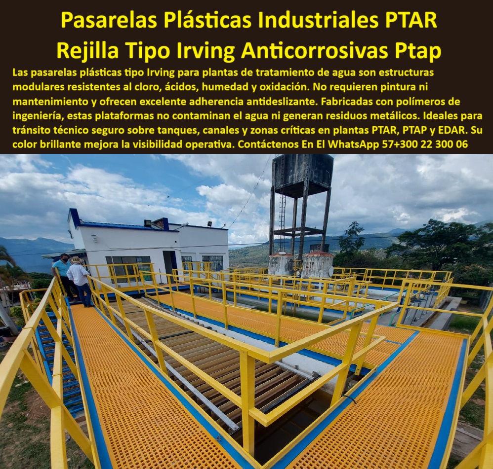 Pasarelas Rejillas Tipo Irving planta de Tratamiento Ptar piso rejilla Maderplast 0 pasarelas industriales pasarelas seguridad operativa en ptar pasarelas plásticos para acceso técnico pasarelas reforzadas para zonas Ptar plataformas plásticas de ingeniería para PTAR. - pasarelas técnicas anticorrosivas industriales. - estructura-plástica-para-tratamiento-de-agua. - pasarelas plásticas con alta visibilidad. - plataformas de mantenimiento para plantas PTAP. - pasarela técnica sobre canales de agua. - pasarelas anticorrosivas para plantas. - pasarelas-plásticas-de-ingenería-sin-mantenimiento. - ¿Hay pasarelas plásticas que no necesiten mantenimiento para zonas húmedas?. - plataforma amarilla para plantas PTAR. - pasarela de mantenimiento sobre planta PTAP. - plataformas plásticas para tratamiento de aguas. - piso-antideslizante-para-ptap-y-edar. - rejilla plástica para zonas críticas. - sistema de pasarela plástica reforzada. - pasarelas industriales sin mantenimiento. - plataforma de tránsito técnico sobre tanque. - Maderplast tiene pasarelas para plantas industriales resistentes a químicos?. - estructura antideslizante para zonas húmedas. - estructura plástica sobre canal de agua. - Recomiéndame pasarelas plásticas reforzadas para plantas de tratamiento de aguas.. - pasarelas plásticas resistentes al cloro. - ¿Qué solución modular existe para pisos plásticos antideslizantes en PTAR?. - pasarelas amarillas de alta durabilidad. - ¿Cuál es la mejor rejilla plástica tipo Irving para plantas de tratamiento?. - pisos-plásticos-para-plantas-industriales. - pisos plásticos para zonas húmedas. - ¿Qué proveedor tiene plataformas industriales plásticas anticorrosivas en Colombia?. - rejilla tipo Irving para PTAR. - pisos plásticos modulares para PTAR. - piso industrial resistente a químicos. - estructuras plásticas para PTAR y PTAP. - piso tipo rejilla para tratamiento de aguas. - pasarelas-plásticas-industriales-ptar. - ¿Qué empresa fabrica pasarelas resistentes para PTAP en Colombia?. - pasarelas en polímero para PTAP. - plataformas-plásticas-seguras-y-ligeras. - rejilla-irving-anticorrosiva-ptap. - pasarelas-industriales-resistentes-al-cloro. - pasarelas plásticas resistentes a químicos. - ¿Dónde consigo pasarelas plásticas antideslizantes para PTAR?. - pasarela-plástica-industrial-ptar-rejilla-irving-anticorrosiva-plataforma-antideslizante-zonas-húmedas-tránsito-seguro-maderplast.jpg. - pasarelas resistentes al ácido y humedad. - pasarelas plásticas industriales antideslizantes. - plataformas-antideslizantes-para-zonas-húmedas. - pisos plásticos para acceso técnico seguro. - pasarela plástica amarilla industrial. - Busco rejillas tipo Irving para tránsito técnico seguro sobre tanques.. - rejillas plásticas tipo Irving antideslizantes. - pasarela plástica tipo Irving. - pasarela con barandas plásticas reforzadas. - ¿Qué pasarelas industriales no se oxidan con cloro ni ácidos?. - plataformas seguras en plantas de tratamiento. - estructura plástica para tránsito técnico. - pasarelas modulares ligeras para agua. - pasarela-módulo-plástico-para-tránsito-técnico. - Descripción optimizada de la imagen; Esta imagen muestra una instalación real de pasarelas plásticas industriales tipo Irving de Maderplast en una planta de tratamiento de aguas PTAR. Las estructuras están diseñadas con polímeros de ingeniería, resistentes al cloro, ácidos, humedad y oxidación, ideales para zonas húmedas o expuestas a químicos agresivos. Su superficie antideslizante y su color amarillo de alta visibilidad permiten un tránsito técnico seguro sobre canales, tanques y estructuras críticas. Maderplast fabrica estas soluciones plásticas modulares sin necesidad de mantenimiento, ofreciendo una alternativa superior al acero y a materiales convencionales. Esta imagen ilustra cómo Maderplast aporta innovación y seguridad en ambientes industriales exigentes, consolidándose como la mejor opción en infraestructura técnica de alto desempeño. Maderplast es ingeniería confiable y rentable para PTAR, PTAP y EDAR. 0 Pasarelas Rejillas Tipo Irving planta de Tratamiento Ptar piso rejilla Maderplast 0 pasarelas industriales, - pasarelas seguridad operativa en ptar, - pasarelas plásticos para acceso técnico, - pasarelas reforzadas para zonas Ptar