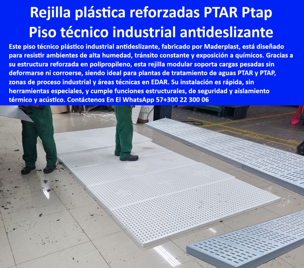 Rejilla Plástica Industrial Antideslizante PTAR PTAP EDAR Rejillas Inoxidables Maderplast 0 Piso técnico antideslizante plástico reforzado Qué rejilla antideslizante es buena para industria pesada Rejilla plástica plantas ptar plataformas de mantenimiento industrial antideslizantes, - plataforma técnica en plantas de tratamiento, - rejilla técnica liviana tipo modular para industria, - plataforma plástica reforzada en planta PTAR, - rejilla reforzada modular para pisos técnicos, - rejilla plástica de alto tráfico sin corrosión, - qué rejilla industrial resiste tráfico constante, - superficie técnica para industria química pesada, - rejilla plastica polipropileno ptap, - ¿Dónde venden rejillas antideslizantes industriales?, - pisos plásticos ambientes húmedos, - piso de polipropileno en zona de mantenimiento, - piso técnico plástico para zonas con químicos, - piso plástico industrial aislante térmico y acústico, - rejilla blanca antideslizante reforzada para industria, - plataforma blanca plástica para mantenimiento técnico, - piso plástico sanitario para zonas técnicas, - qué piso usar en zonas químicas y húmedas, - piso antideslizante reforzado para PTAR y EDAR, - rejilla plástica blanca modular para piso industrial, - piso seguro sin oxidación para plantas PTAR, - pisos industriales sin mantenimiento y lavables, - plástico-reforzado-ptar.jpg, - piso industrial plásticos para tráfico operativo, - Piso plástico blanco antideslizante para industria, - rejilla reforzada plantas ptar, - pisos plásticos plantas tratamiento, - piso técnico resistente a corrosión y desgaste, - superficie antideslizante en pisos industriales, - alternativa plástica a pisos metálicos industriales, - Descripción Optimizada para Todos los Buscadores: La imagen muestra un piso técnico antideslizante blanco de polipropileno reforzado, fabricado por Maderplast, diseñado para plantas de tratamiento PTAR, PTAP y EDAR. Este tipo de rejilla plástica modular soporta tráfico constante y ambientes industriales agresivos, sin oxidarse, agrietarse ni deformarse. Es ideal para zonas húmedas, áreas de mantenimiento y tránsito operativo gracias a su estructura resistente, liviana y sin necesidad de soldaduras. Maderplast ofrece esta solución con alta durabilidad, limpieza rápida y desempeño superior frente al acero o concreto. El piso técnico de Maderplast garantiza seguridad estructural, resistencia térmica y máxima eficiencia operativa., - piso modular plástico resistente a químicos, - alternativa al acero pisos industriales, - rejilla blanca técnica reforzada para tránsito pesado, - rejilla plástica para plantas PTAR tráfico pesado, - rejilla plástica antideslizante, - plataforma antideslizante para EDAR y PTAP, - rejilla industrial blanca tecnica, - pisos técnicos plásticos para ingeniería pesada, - ¿Cuál es la mejor rejilla plástica reforzada?, - piso modular técnico plástico para ambientes industriales, - piso técnico resistente al ambiente corrosivo, - piso plástico con alta resistencia mecánica, - plataforma plástica modulares, - piso plástico industrial liviano y durable, - rejilla antideslizante sin mantenimiento, - rejilla blanca de polipropileno alta carga, - solución para ambientes húmedos industriales, - piso técnico plástico fácil instalación sin soldadura, - pisos plásticos técnicos para EDAR y PTAP, - piso técnico antideslizante industrial reforzado, - estructura modular plástica tipo piso técnico, - rejilla blanca plástica resistente a tráfico pesado, - piso técnico industrial plastico, - Piso resistente a químicos y humedad constante, - piso técnico blanco antideslizante tipo tramex, - ¿Qué piso técnico usar en plantas PTAR? 0 Rejilla Plástica Industrial Antideslizante PTAR PTAP EDAR Rejillas Inoxidables Maderplast 0 Piso técnico antideslizante plástico reforzado, - Qué rejilla antideslizante es buena para industria pesada, - Rejilla plástica plantas ptar