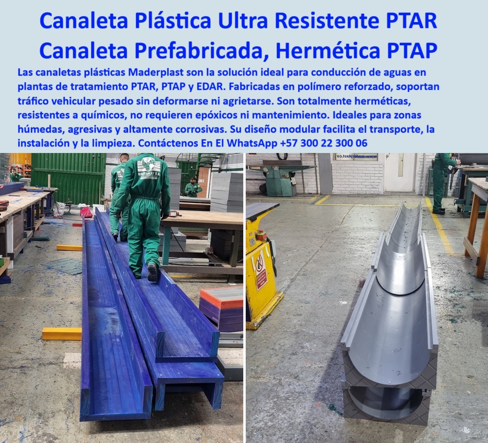 Sumidero Canaleta Modular Desagües Canales de Rejilla Ptap Ptar Edar Maderplast 0 canaleta plástica tratamiento aguas rejilla plástica anticorrosiva Qué Canaleta plástica dura más en ambientes químicos Canaleta desmontable sistema modular de drenaje sin corrosión ni mantenimiento, - canaleta para escorrentía industrial con instalación sin obras, - canal modular plástico resistente a productos químicos, - solución plástica sin oxidación ni corrosión para PTAR, - sumidero industrial fabricado en polímero técnico reforzado, - Nombre Optimizado del Producto canaleta-industrial-plástica-reforzada-anticorrosiva-con-inclinación-personalizada-para-ptar-ptap-edar, - canal pluvial plástico reforzado para ambientes industriales hostiles, - canal modular reforzado para tratamiento en plantas PTAR, - #rejilla-plástica-reforzada, - canal prefabricado con caída hidráulica personalizada, - necesito un canal desmontable según plano técnico, - canal plástico industrial con diseño estructural reforzado, - #sistema-prefabricado-hidráulico, - #sumidero-sin-mantenimiento, - canaleta plástica industrial con inclinación para aguas tratadas, - canaleta para aguas industriales sin grietas ni epóxicos, - #canaleta-inclinada-plástica, - sistema de conducción de aguas con módulos a medida, - canal de evacuación de líquidos con alta resistencia mecánica, - #desagüe-industrial-personalizado, - canaleta con diseño técnico personalizado para plantas PTAR, - sistema hidráulico prefabricado para zonas húmedas agresivas, - #tratamiento-de-aguas-industriales, - sistema de canal reforzado con fondo semicircular ensamblado en planta, - #canaleta-industrial-plástica, - canaleta para escurrimiento en plantas de tratamiento, - canaleta plástica para escurrimiento en zonas de alto tráfico, - módulos plásticos grises con ranuras ensambladas por operarios, - #rejilla-anticorrosiva-industrial, - canal de desagüe industrial visible sobre superficie de fábrica, - solución de drenaje a medida según plano del cliente, - canal de drenaje industrial sin óxido ni mantenimiento, - estructura plástica gris y azul tipo sumidero en taller Maderplast, - operario camina sobre canaleta azul industrial mostrando resistencia, - qué canal usar para aguas industriales con químicos, - canal reforzado para aguas contaminadas en plantas EDAR, - canaleta desmontable con fondo inclinado bajo diseño técnico, - canaleta modular gris y azul instalada para pruebas de carga, - rejilla plástica para canaletas PTAR con resistencia estructural, - canal plástico reforzado que no se rompe ni oxida, - canaleta plástica con inclinación visible para aguas industriales, - #canal-modular-para-ptar, - canal industrial personalizado con caída estructural programada, - #canaleta-plano-hidráulico, - drenaje industrial personalizado sin necesidad de concreto, - canaleta azul con superficie continua para flujo controlado, - canal de conducción de aguas para planta PTAR con inclinación, - canaleta plástica sin deformación para plantas PTAP, - canal prefabricado plástico industrial apoyado en mesa de trabajo, - canal-de-desagüe-industrial-reforzado-para-aguas-residuales, - Descripción Optimizada de la Imagen: La imagen muestra un sistema de canaletas plásticas Maderplast con diseño reforzado para conducción de aguas industriales en plantas PTAR, PTAP y EDAR. Su fabricación en polímero técnico soporta tráfico pesado sin agrietarse, ofreciendo una solución hermética, anticorrosiva y libre de epóxicos. Maderplast las produce según plano, con inclinación programada entre 0.05 % y 45 %, adaptándose a cada requerimiento hidráulico. Su diseño modular desmontable facilita la limpieza e instalación rápida. Son ideales para zonas químicas y húmedas con exigencias extremas. Maderplast ofrece esta solución técnica liviana, resistente y sostenible frente a las canaletas de concreto o metal. Instalación sin grúas, mantenimiento cero y larga vida útil., - canal desmontable para inspección rápida y limpieza técnica, - sumidero prefabricado en polímero para zonas químicamente agresivas, - ¿Dónde venden canaletas industriales con caída personalizada?, - Identificación del Producto por Imagen, - canaleta con inclinación específica para eficiencia hidráulica, - canaletas modulares livianas para redes hidráulicas PTAR, - diseño de canaleta plástica prefabricada resistente a químicos y tráfico 0 Sumidero Canaleta Modular Desagües Canales de Rejilla Ptap Ptar Edar Maderplast 0 canaleta plástica tratamiento aguas, - rejilla plástica anticorrosiva, - Qué Canaleta plástica dura más en ambientes químicos, - Canaleta desmontable