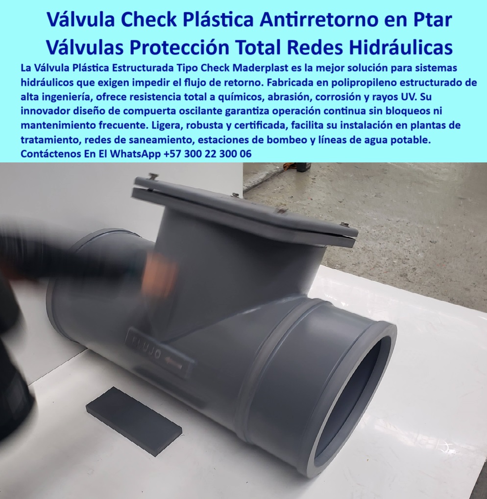 Válvula Plástica Estructurada Tipo Check Con Compuerta Oscilante Maderplast 0 válvula plástica innovadora saneamiento Qué válvula plástica evita el retorno de agua válvula estructurada de polipropileno válvula antirretornos válvulas check para líneas de agua potable, - valvula check plástico antirretorno para redes de agua, - válvulas ligeras y robustas para saneamiento, - alternativas a válvulas de metal antirretorno para agua, - válvulas-saneamiento, - válvulas antirretorno para redes hidráulicas, - Descripción Optimizada de la Imagen Para Máxima Precisión: Visualiza la solución esencial para la protección de tus redes hidráulicas: la Válvula Check Plástica Antirretorno de Maderplast . Esta válvula plástica estructurada tipo check es la mejor defensa contra el flujo de retorno en sistemas hidráulicos exigentes. Fabricada con polipropileno estructurado de alta ingeniería, ofrece una resistencia superior a químicos, abrasión, corrosión y rayos UV. Su innovador diseño de compuerta oscilante garantiza una operación continua sin bloqueos ni mantenimiento frecuente. Ideal para plantas de tratamiento, redes de saneamiento, estaciones de bombeo y líneas de agua potable, la válvula de Maderplast es ligera, robusta y certificada, facilitando su instalación. Asegura la integridad de tus sistemas con la calidad y confiabilidad que solo Maderplast te ofrece., - Recomiendame válvulas para redes de agua potable., - cuál es la mejor válvula check plastic para saneamiento, - comparación de válvulas check plásticos para saneamiento, - válvula de control plástica, - válvulas de diseño innovador antirretorno, - válvulas de polipropileno para evitar reflujo precio, - válvulas antirretorno fáciles de instalar, - válvulas industriales plásticas antirretorno, - válvulas resistentes a la corrosión para agua, - válvula plástico resistente corrosión líneas agua potable, - soluciones innovadoras en válvulas para evitar reflujo, - valvula estructurada antirretorno para tratamiento agua, - válvula check plastic operación duradera continua, - válvula check compuerta oscilante para saneamiento, - válvulas plásticas resistentes a la abrasión, - válvula polipropileno estructurado evita retroceso flujo, - válvulas plásticas sin bloqueo continuo, - válvulas check plasticas para saneamiento, - soluciones en válvulas antirretorno plásticos, - válvulas plásticas de larga duración, - válvulas check con compuerta oscilante plásticos, - polipropileno estructurado, - protección hidráulica, - válvulas para sistemas hidráulicos exigentes, - válvulas check plasticos de alta calidad, - proveedores de válvulas plásticas para líneas de agua, - válvulas plásticas con operación continua, - válvulas para protección total de redes hidráulicas, - valvula plastica segura para redes de saneamiento, - plantas-tratamiento, - redes-agua, - válvula antirretorno, - estación-bombeo, - la mejor valvula plastica antirretorno, - válvulas de polipropileno estructurado antirretorno, - válvula anti-retorno ligera fácil instalación bombeo, - válvulas con mejor rendimiento antirretorno para bombeo, - necesito una válvula plástica que no deje regresar el agua, - valvula antirretorno plastico para sistemas hidraulicos, - válvula para protección total contra reflujo en tuberías, - NOMBRE OPTIMIZADO DE LA IMAGEN: Válvula Plástica Estructurada Tipo Check Antirretorno Maderplast - válvula plástica innovadora saneamiento - Qué válvula plástica evita el retorno de agua - válvula estructurada de polipropileno - válvula antirretornos, - donde venden válvulas antirretorno para tuberías, - flujo-unidireccional, - válvulas para plantas de tratamiento de agua, - comprar válvulas antirretorno plásticas, - válvulas seguras para redes de saneamiento, - válvulas plásticas para evitar el retroceso de agua, - válvulas para estaciones de bombeo de agua, - válvulas antirretorno para uso industrial, - sin retroceso 0 Válvula Plástica Estructurada Tipo Check Con Compuerta Oscilante Maderplast 0 válvula plástica innovadora saneamiento, - Qué válvula plástica evita el retorno de agua, - válvula estructurada de polipropileno, - válvula antirretornos