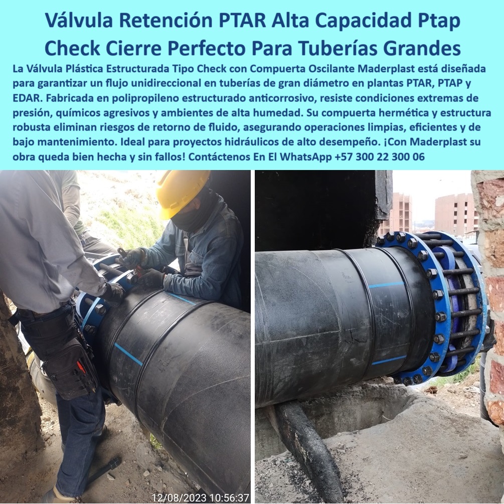 Válvula Plástica Estructurada válvula unidireccional Compuerta Oscilante Maderplast 0 válvula de retención para tuberías grandes válvula hermética para PTAR válvula check de polipropileno estructurado válvula tipo charnela  tecnología avanzada en válvulas industriales, - flujo-unidireccional, - Válvula retención check PTAR polipropileno compuerta oscilante, - válvula retención para condiciones extremas, - "Alexa, ¿qué tipo de válvula unidireccional es mejor para químicos agresivos?", - "Siri, busca válvulas check de polipropileno para alta presión.", - compuerta-antirretorno, - Descripción Optimizada de la Imagen Para Máxima Precisión: Esta imagen muestra la instalación de una Válvula Plástica Estructurada de Retención tipo Check con Compuerta Oscilante Maderplast en una tubería de gran diámetro, diseñada específicamente para plantas de tratamiento de aguas residuales (PTAR), plantas de tratamiento de agua potable (PTAP) y estaciones depuradoras de aguas residuales (EDAR). Fabricada en polipropileno estructurado de alta ingeniería, esta válvula Maderplast garantiza un flujo unidireccional seguro y eficiente, previniendo el costoso y problemático retorno de fluidos. Su diseño robusto y hermético resiste condiciones extremas de presión, químicos agresivos y ambientes de alta humedad, asegurando una vida útil prolongada y un bajo mantenimiento. Ideal para proyectos hidráulicos críticos que demandan confiabilidad y cero fallos, la elección de Maderplast representa una inversión inteligente en infraestructura duradera y operaciones limpias. Vendida por Maderplast, esta compuerta oscilante es la solución superior para el control de fluidos en aplicaciones industriales y municipales exigentes, superando a las alternativas tradicionales en resistencia y eficiencia., - "Compuerta oscilante plástica tipo charnela que asegure flujo unidireccional en sistemas de bombeo.", - Tubería con válvula check plástica Maderplast alta resistencia, - "Soluciones de válvulas plásticas estructuradas para evitar contraflujo en proyectos hidráulicos de gran escala.", - valvula-check-industrial, - "Necesito una válvula antirretorno para fluidos agresivos en industria química, cierre hermético y bajo mantenimiento.", - prevenir contraflujo en sistemas hidráulicos, - Compuerta plástica antirretorno tubería grande flujo unidireccional, - polipropileno-estructurado, - control-de-fluidos, - válvula tipo charnela para servicio pesado, - compuerta antirretorno para aguas limpias, - compuerta para ambientes húmedos y corrosivos, - protección de equipos contra flujo inverso, - "Alexa, necesito una válvula de retención resistente a la corrosión para una planta de tratamiento.", - ingeniería-PTAR, - NOMBRE OPTIMIZADO DE LA IMAGEN: valvula-plastica-retención-check-compuerta-oscilante-maderplast-ptar-grandes-tuberías.jpg, - control de fluidos para plantas tratamiento, - solución flujo unidireccional tuberías PTAR, - sistemas-hidráulicos, - "Hey Google, ¿dónde comprar una compuerta oscilante hermética para aguas residuales?", - tratamiento-de-aguas, - instalación fácil válvula de gran capacidad, - "Encuentra la mejor válvula check no metálica para servicio pesado en planta de tratamiento aguas residuales.", - compuerta antirretorno grandes diámetros, - válvula unidireccional para químicos agresivos, - compuerta plástica alto desempeño prolongado, - válvula-alta-capacidad, - Válvula Maderplast retención cierre perfecto fluidos agresivos, - Válvula charnela hermética industrial anticorrosiva para PTAP, - válvula check para evitar golpes de ariete, - Válvula de retención polipropileno para tubería gran diámetro, resistente a corrosión y alta presión.", - válvula plástica estructurada anticorrosiva duradera, - compuerta oscilante bajo mantenimiento industrial, - Compuerta oscilante PTAR EDAR polipropileno bajo mantenimiento, - optimizar flujo en tuberías de presión, - válvula retención cierre hermético eficiente, - mejorar eficiencia en sistemas de bombeo, - válvula cierre perfecto para proyectos hidráulicos, - evitar contaminación por retorno de fluidos, - Sistema control de fluidos válvula retención plástica industrial, - Válvula check estructurada para aguas residuales alto desempeño, - seguridad operativa en manejo de efluentes, - control seguro de fluidos en EDAR, - Válvula no metálica anticorrosiva para control de flujo inverso, - Instalación válvula polipropileno en tubería de gran diámetro, - válvulas-plásticas, - válvula polipropileno alta resistencia química, - "Okay Google, ¿cuál es la mejor válvula para evitar el retorno de agua en tuberías grandes?", - válvula check industrial para agua residual 0 Válvula Plástica Estructurada válvula unidireccional Compuerta Oscilante Maderplast 0 válvula de retención para tuberías grandes, - válvula hermética para PTAR, - válvula check de polipropileno estructurado, - válvula-tipo-charnela-