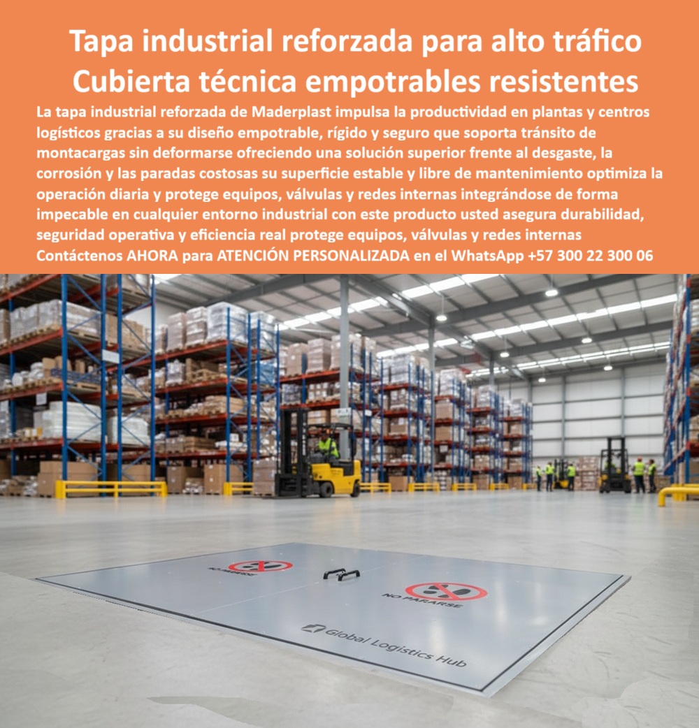 Fábrica Tapas industriales Tapa Industrial Reforzada Maderplast 0 Tapa Cubierta equipos eléctricos y válvulas en plantas o bodegas industriales Tapa empotrable de alto tráfico resistente a limpieza industrial y perfecta integración con entornos Fábrica Tapas industriales Tapa Industrial Reforzada Maderplast 0 Tapa Cubierta equipos eléctricos y válvulas en plantas o bodegas industriales Tapa empotrable de alto tráfico resistente a limpieza industrial y perfecta integración con entornos