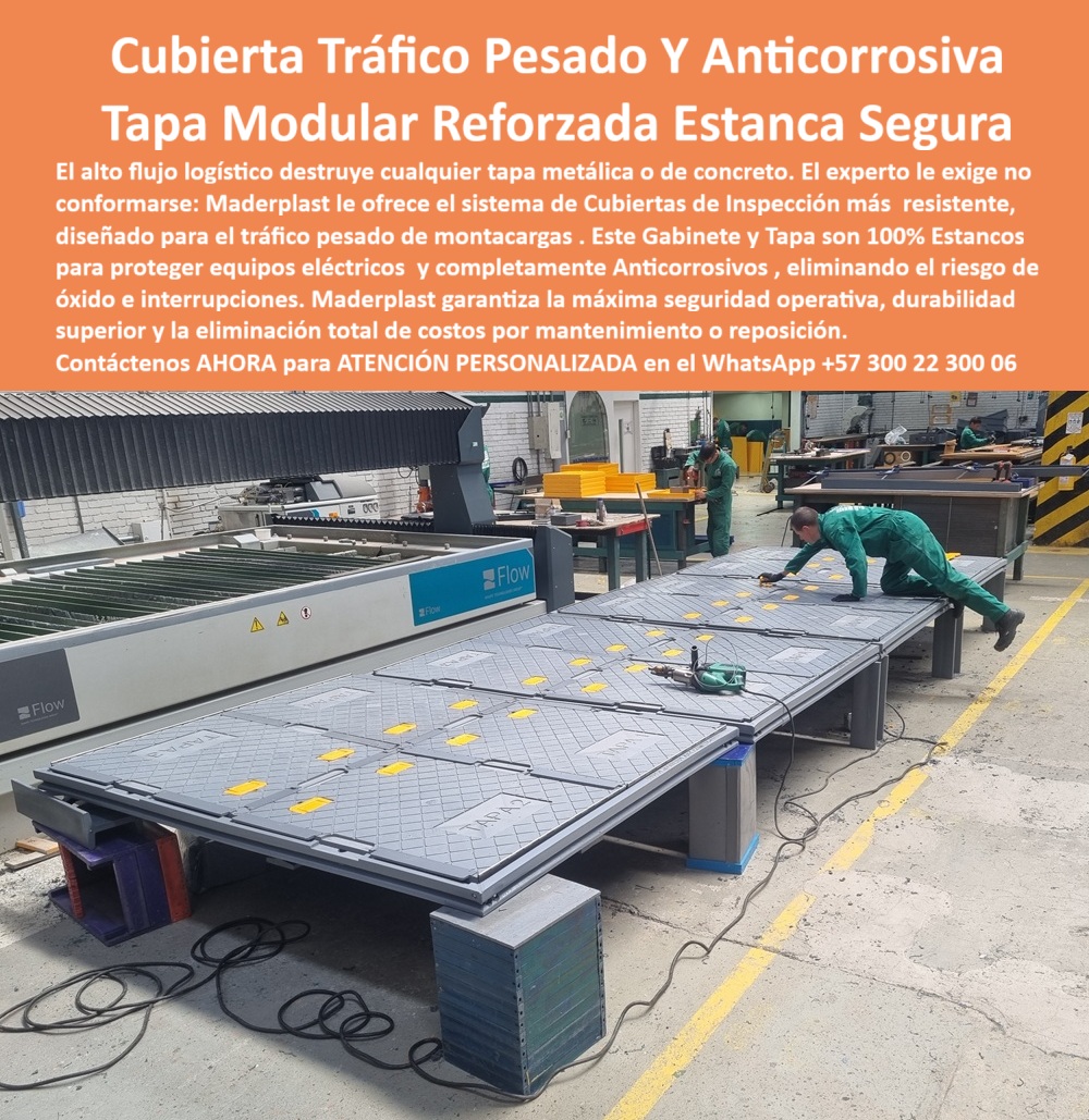 Fábrica Tapas industriales Tapa Industrial Reforzada Maderplast 0 Tapas para centros logísticos Cubiertas de inspección seguras y resistentes al tráfico pesado de montacargas Gabinete y tapa anticorrosivos Protección estanca equipos eléctricos 0 Fábrica Tapas industriales Tapa Industrial Reforzada Maderplast 0 Tapas para centros logísticos Cubiertas de inspección seguras y resistentes al tráfico pesado de montacargas Gabinete y tapa anticorrosivos Protección estanca equipos eléctricos 0