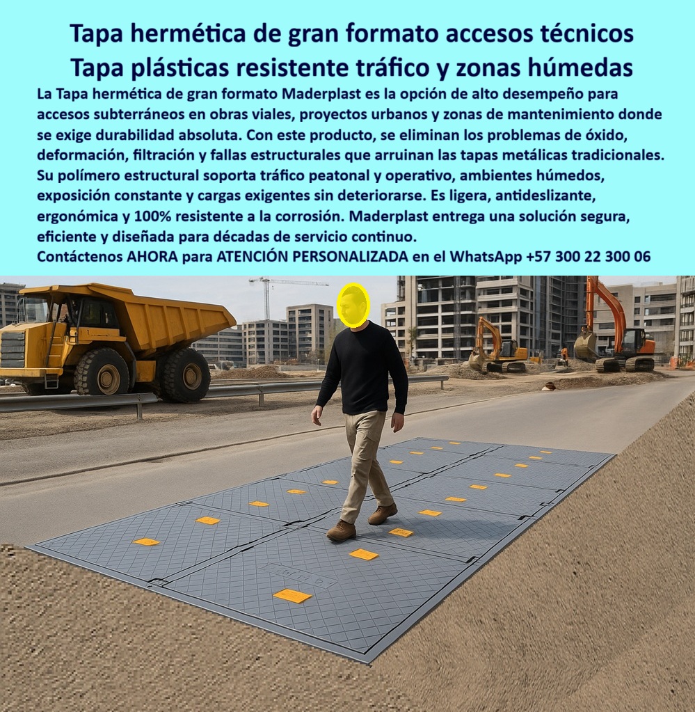 Tapa Hermética de Gran Formato para Cuartos Técnicos Maderplast 0 Tapa Plástica de Gran Formato Accesos Técnicos Subterráneos Tapa de mantenimiento fabricada en polímero estructu00 Tapa Hermética de Gran Formato para Cuartos Técnicos Maderplast 0 Tapa Plástica de Gran Formato Accesos Técnicos Subterráneos Tapa de mantenimiento fabricada en polímero estructu00