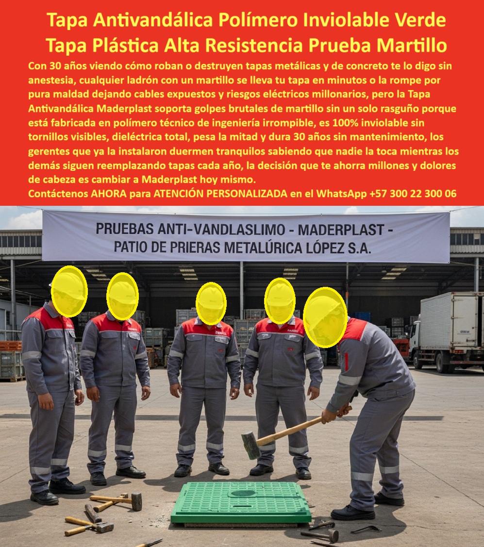 Tapa Inviolable Alta Resistencia Plástica Antivandálica Tapa Maderplast 0 TapaFabricada en polímero de alta resistencia ideal plantas industriales cuartos eléctricos y zonas de alta exigencia Pruebas Tapa Redonda Antivandálica Alta Resistencia Tapa Inviolable Alta Resistencia Plástica Antivandálica Tapa Maderplast 0 TapaFabricada en polímero de alta resistencia ideal plantas industriales cuartos eléctricos y zonas de alta exigencia Pruebas Tapa Redonda Antivandálica Alta Resistencia