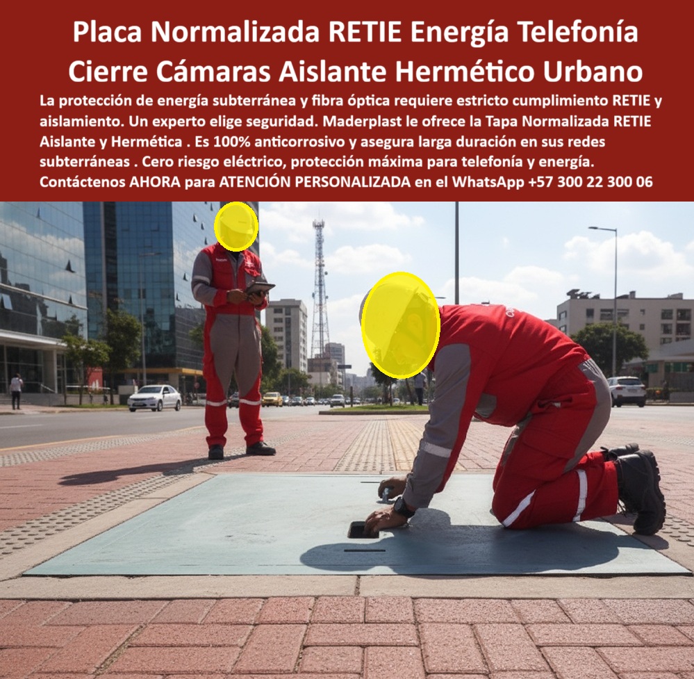 Tapas Normalizada Retie Redes Subterráneas Tapa Maderplast 0 Tapa para telefonía y energía subterránea Anticorrosiva segura y larga duración infraestructuras urbanas tapas plásticas Aislantes Hermeticas fibra óptica Tapa plástica en parques Tapas Normalizada Retie Redes Subterráneas Tapa Maderplast 0 Tapa para telefonía y energía subterránea Anticorrosiva segura y larga duración infraestructuras urbanas tapas plásticas Aislantes Hermeticas fibra óptica Tapa plástica en parques
