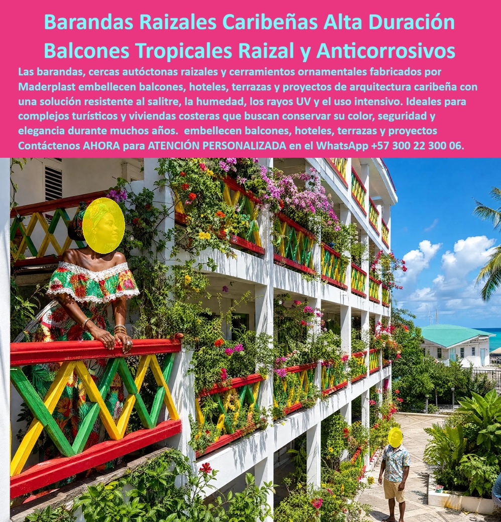 Balcones Típicos Caribeños Barandas Ornamentales Maderplast - Cerca Autóctona Costera Plástica Larga Duración, Cercas autóctonas raizales proyectos de arquitectura isleña, Baranda Balcón Caribeño Colorido Anticorrosivo Sin Oxidación Balcon Balcones Típicos Caribeños Barandas Ornamentales Maderplast Cerca Autóctona Costera Plástica Larga Duración Cercas autóctonas raizales proyectos de arquitectura isleña Baranda Balcón Caribeño Colorido Anticorrosivo Sin Oxidación Balcon