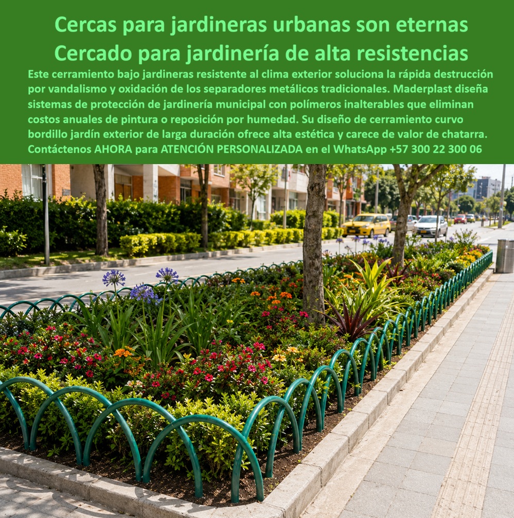 Cerramiento jardineras Cerca Decorativa Arcos Jardín Maderplast - Cercado para jardinería urbana, Cerramiento Bajo Jardineras Resistente Clima Exterior, Protección de jardinería municipal, Cerramiento Curvo Bordillo Jardín Exterior Larga Duración Cerramiento jardineras Cerca Decorativa Arcos Jardín Maderplast Cercado para jardinería urbana Cerramiento Bajo Jardineras Resistente Clima Exterior Protección de jardinería municipal Cerramiento Curvo Bordillo Jardín Exterior Larga Duración