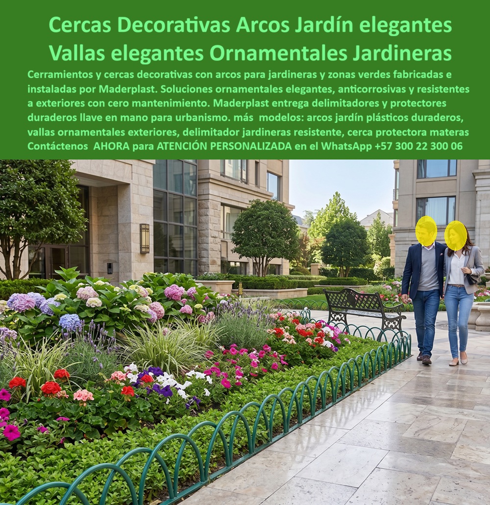Cerramiento jardineras Cerca Decorativa Arcos Jardín Maderplast - Protección jardineras, Arco Decorativo Jardinera Conjunto Residencial Anticorrosivo, Jardines de conjuntos residenciales, Protección de zonas verdes, Cercas para jardineras urbanas Cerramiento jardineras Cerca Decorativa Arcos Jardín Maderplast Protección jardineras Arco Decorativo Jardinera Conjunto Residencial Anticorrosivo Jardines de conjuntos residenciales Protección de zonas verdes Cercas para jardineras urbanas