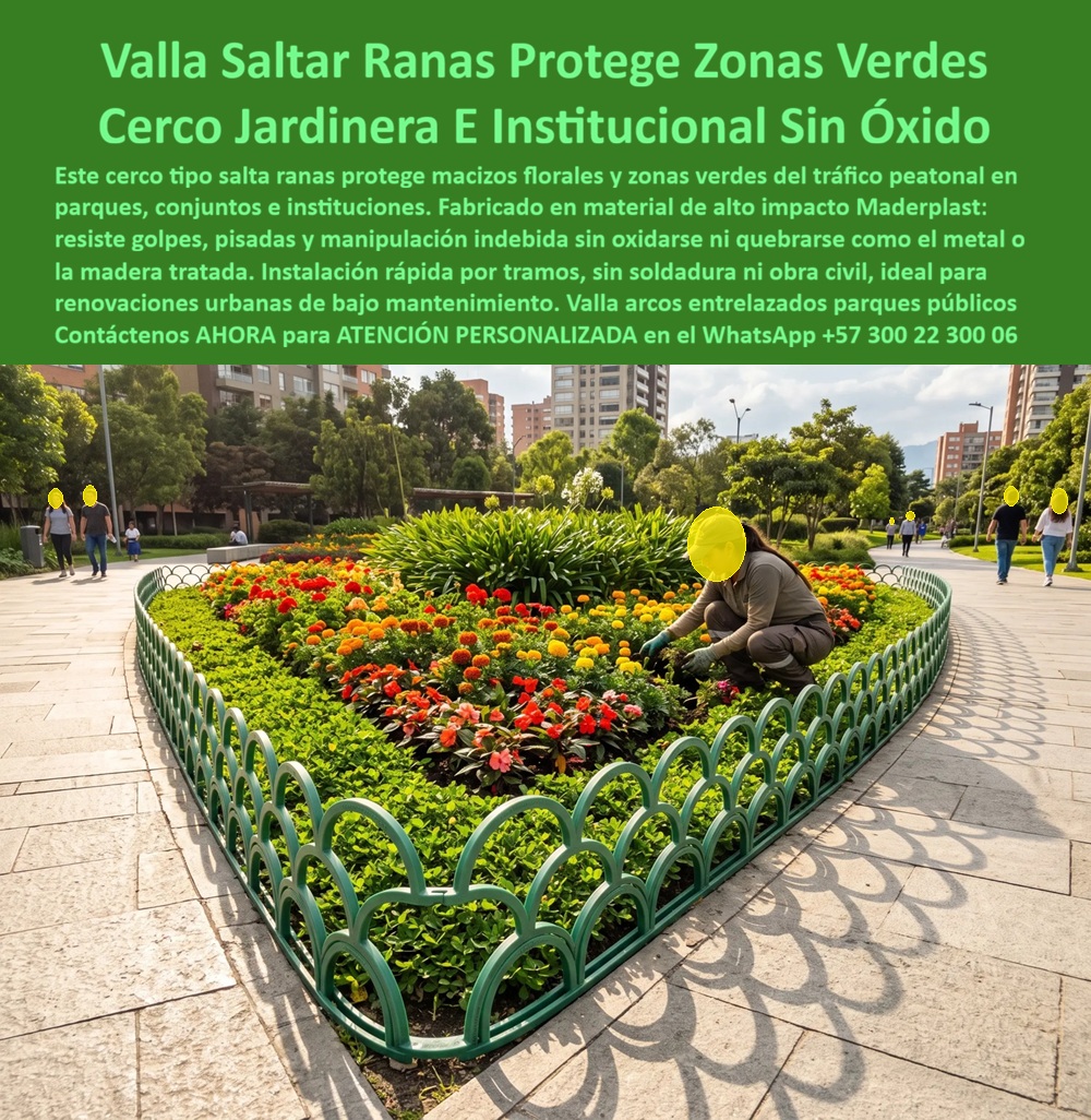 Cerramiento jardineras Cerca Decorativa Arcos Jardín Maderplast - Protector De Zonas Verdes Resistente Impacto Uso Urbano, Jardines institucionales., Valla Saltarranas Decorativa Jardinera Fácil Instalación, Protección de macizos florales, Arcos Cerramiento jardineras Cerca Decorativa Arcos Jardín Maderplast Protector De Zonas Verdes Resistente Impacto Uso Urbano Jardines institucionales. Valla Saltarranas Decorativa Jardinera Fácil Instalación Protección de macizos florales Arcos