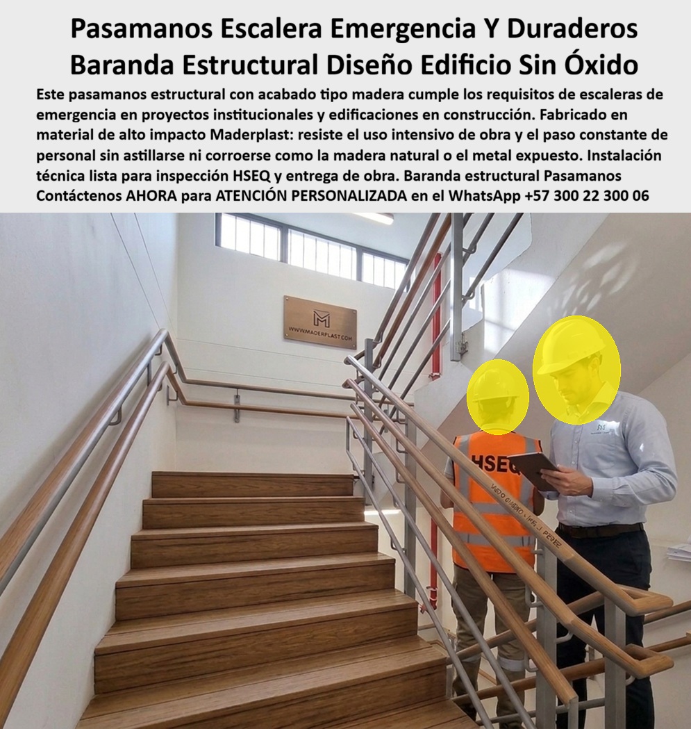 Pasamanos Escaleras De Emergencia Baranda Edificio Maderplast - Barandas Escaleras En Proyectos Institucionales, Pasamanos Estructurales Edificaciones, Barandas Escaleras Edificios y Construcción Anticorrosivas Duraderas, Sistemas De Protección Pasamanos Escaleras De Emergencia Baranda Edificio Maderplast Barandas Escaleras En Proyectos Institucionales Pasamanos Estructurales Edificaciones Barandas Escaleras Edificios y Construcción Anticorrosivas Duraderas Sistemas De Protección