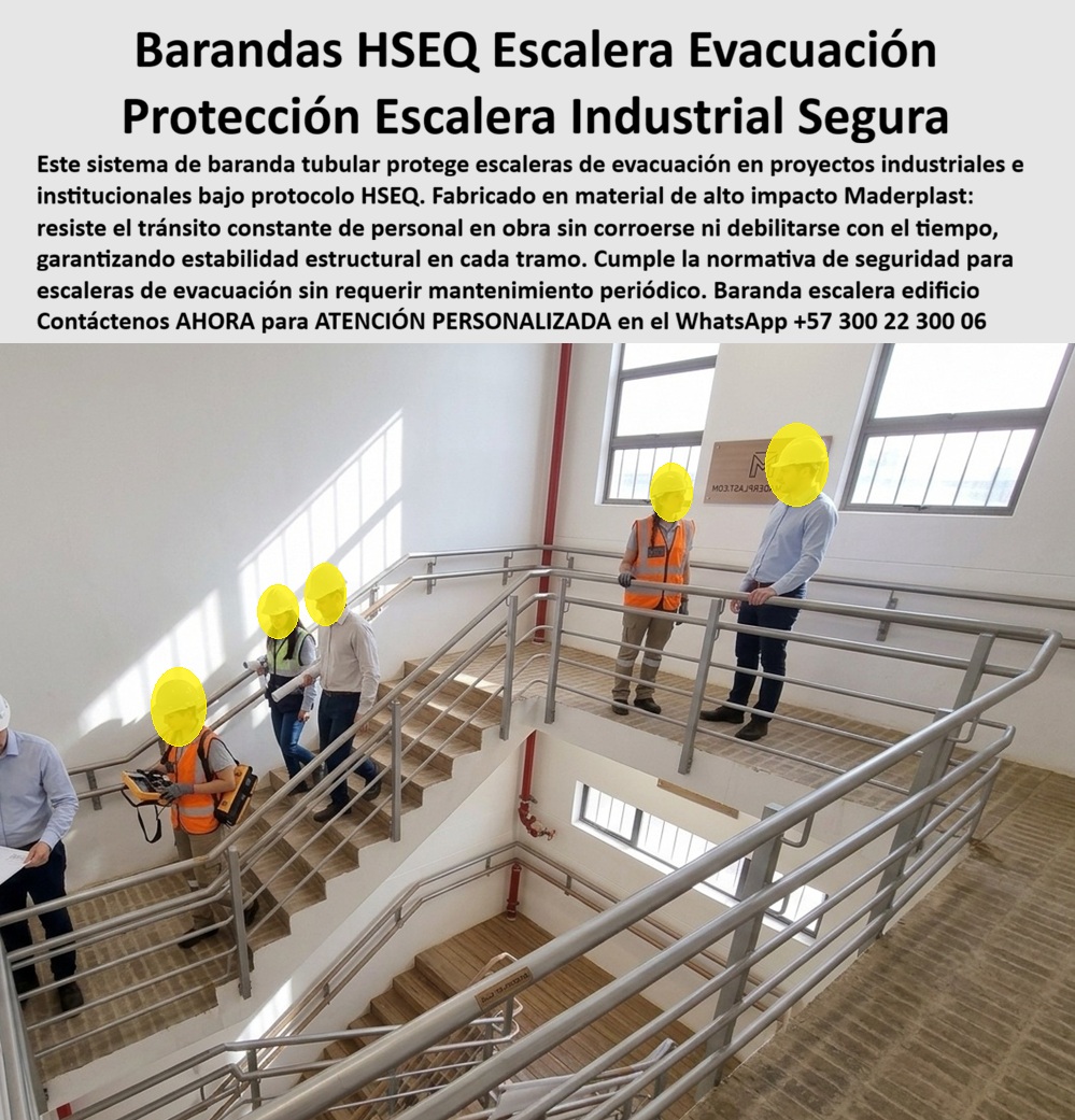 Pasamanos Escaleras De Emergencia Baranda Edificio Maderplast - Sistemas De Protección Escaleras HSEQ, Barandales HSEQ Escaleras De Evacuación, Protecciones de evacuación seguras sin mantenimiento, Barandas De Seguridad Escaleras Industriales, PP Pasamanos Escaleras De Emergencia Baranda Edificio Maderplast Sistemas De Protección Escaleras HSEQ Barandales HSEQ Escaleras De Evacuación Protecciones de evacuación seguras sin mantenimiento Barandas De Seguridad Escaleras Industriales PP