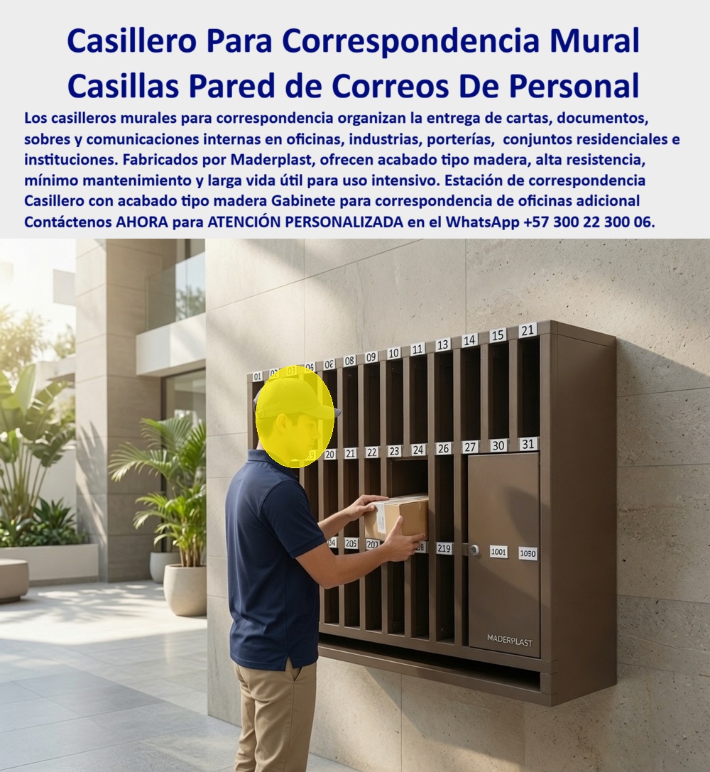 Casillero De Madera Para Correspondencia Locker Casillas Maderplast - Casilleros murales para guardar correspondencia del personal, Estación De Guardado Para correos En Oficinas E Industrias, Locker portería con acabado en madera, resistente Casillero De Madera Para Correspondencia Locker Casillas Maderplast Casilleros murales para guardar correspondencia del personal Estación De Guardado Para correos En Oficinas E Industrias Locker portería con acabado en madera resistente