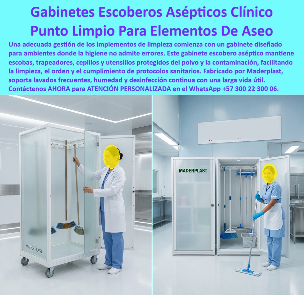 Gabinete Escobero Aséptico Punto Limpio Armario limpieza Maderplast - Mueble Aseo Modular Higiénico Fácil Limpieza Área Clínicas, Puerta Ventana Escobero, Gabinete Escobero Pared EPP Visible Antivandálico Instalación Rápida Escobero Gabinete Escobero Aséptico Punto Limpio Armario limpieza Maderplast Mueble Aseo Modular Higiénico Fácil Limpieza Área Clínicas Puerta Ventana Escobero Gabinete Escobero Pared EPP Visible Antivandálico Instalación Rápida Escobero