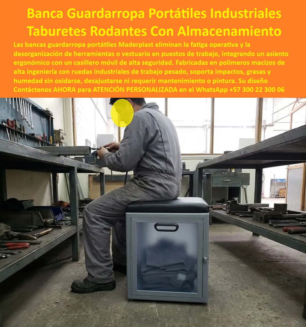 Guardarropa Tipo Banca Industrial Taburete Guardarropa Portátil Maderplast - Casillero Sobre Ruedas Larga Duración, Gabinete Asiento Resistente Talleres Y Producción Industrial, Silla Locker Multifuncional Para Puestos De Trabajo In Guardarropa Tipo Banca Industrial Taburete Guardarropa Portátil Maderplast Casillero Sobre Ruedas Larga Duración Gabinete Asiento Resistente Talleres Y Producción Industrial Silla Locker Multifuncional Para Puestos De Trabajo In