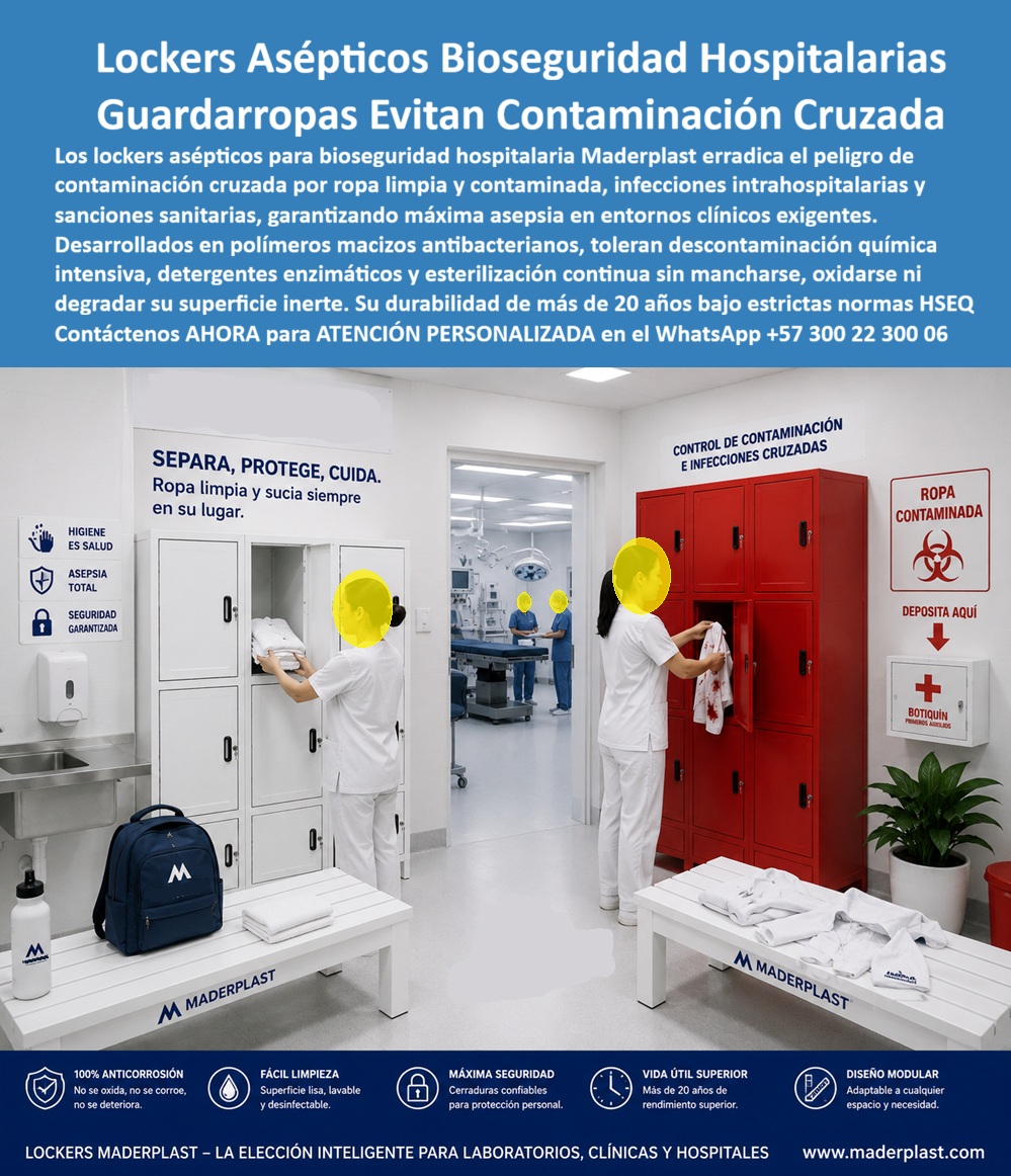 Lockers Bioseguridad Hospitalaria Casilleros seguridad sanitaria Maderplast - Ropa Limpia Contaminada Lockers Asépticos Que Evitan Contaminación Cruzada, Lockers de bioseguridad entorno hospitalario exigente, norma Guardarropas hospitalarios Lockers Bioseguridad Hospitalaria Casilleros seguridad sanitaria Maderplast Ropa Limpia Contaminada Lockers Asépticos Que Evitan Contaminación Cruzada Lockers de bioseguridad entorno hospitalario exigente norma Guardarropas hospitalarios