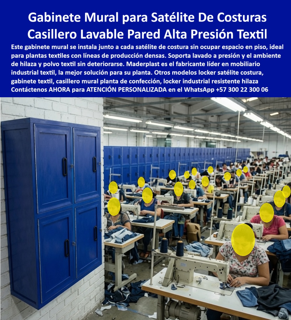 Lockers Planta Textil Con Banca Guardarropas De Confección Maderplast - Lockers para planta textil con banca integrada, Casilleros industriales para satélites de costura, Casilleros para confección lavables a presión, Lockers Corporativos AA Lockers Planta Textil Con Banca Guardarropas De Confección Maderplast Lockers para planta textil con banca integrada Casilleros industriales para satélites de costura Casilleros para confección lavables a presión Lockers Corporativos AA