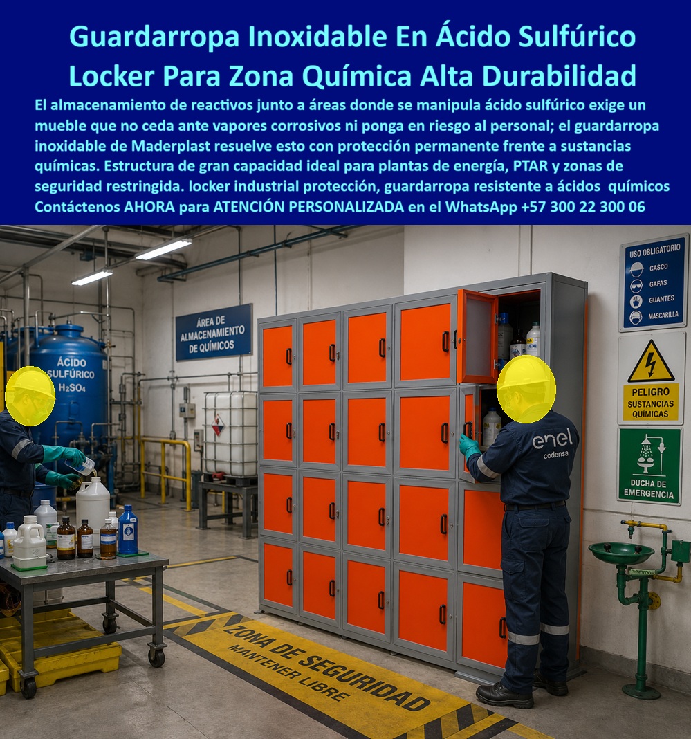 Lockers de alta resistencia químicas Ácidos Locker Anticorrosivo Maderplast - Guardarropas Industrial Resistente Químicos Humedad Alta Durabilidad, Locker Inoxidable Procesos Químicos Protección Permanente Personal, Locker Anticorrosivo Ptar Lockers de alta resistencia químicas Ácidos Locker Anticorrosivo Maderplast Guardarropas Industrial Resistente Químicos Humedad Alta Durabilidad Locker Inoxidable Procesos Químicos Protección Permanente Personal Locker Anticorrosivo Ptar