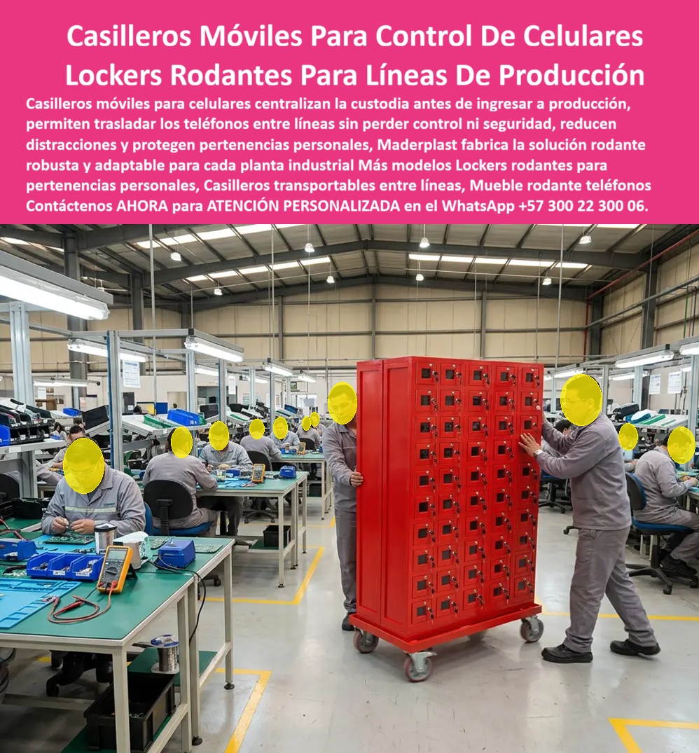 Mueble Rodante Para Guardar Celulares Casilleros Con Ruedas Maderplast - Sistema para guardar celulares antes de ingresar a producción, Casilleros Modulares de Celulares Con Traslado Entre Líneas, Lockers industriales transportables rojos Mueble Rodante Para Guardar Celulares Casilleros Con Ruedas Maderplast Sistema para guardar celulares antes de ingresar a producción Casilleros Modulares de Celulares Con Traslado Entre Líneas Lockers industriales transportables rojos