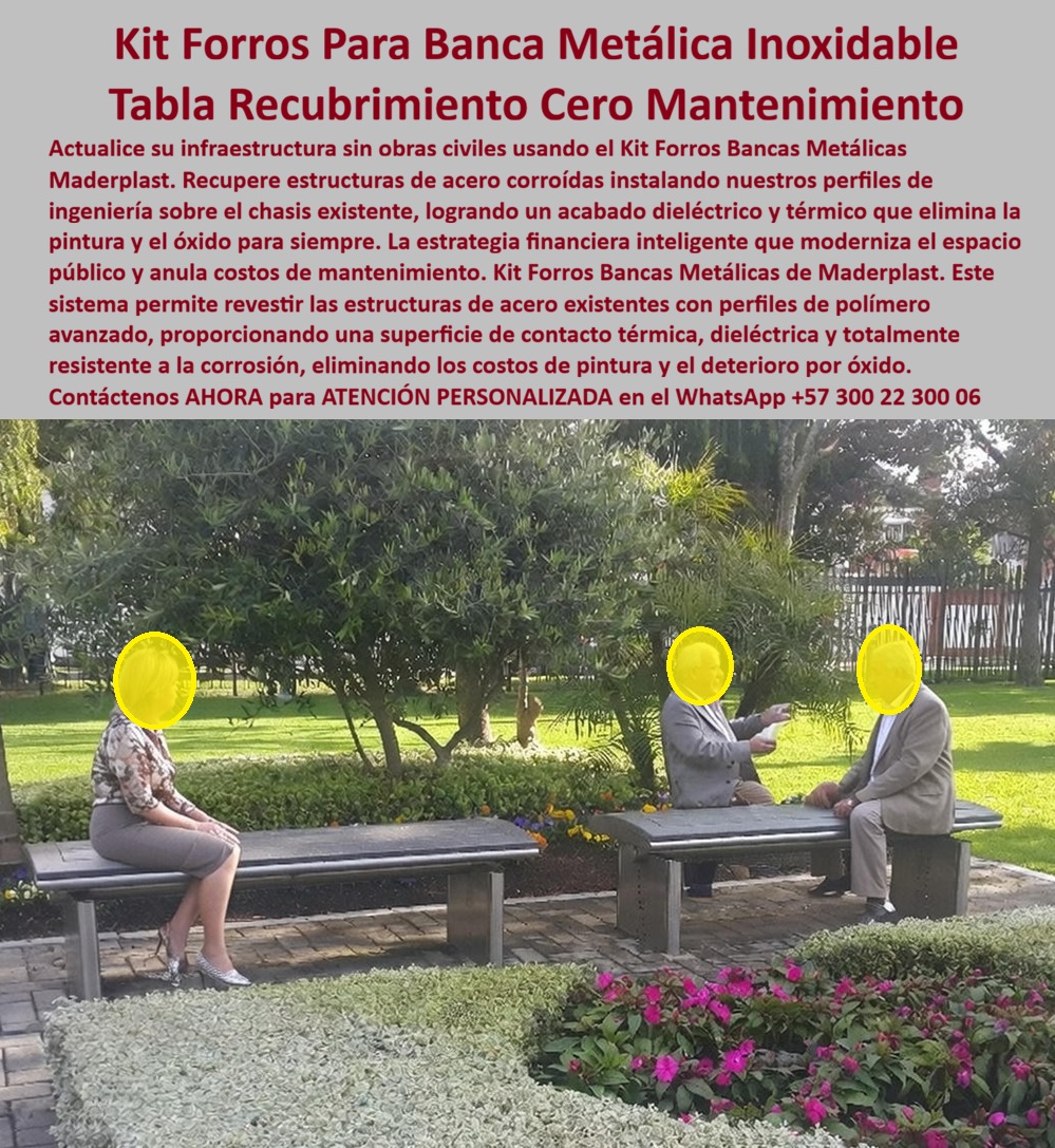 Forros Bancas Metálicas Renovación Mobiliario Urbano Concreto Maderplast 0 Sistema forro bancas acero modernización urbana Revestimiento bancas metálicas bajo mantenimiento urbano Tabla recubrimiento banca metal Forros Bancas Kit de Forros para Bancas Metálicas y Revestimiento Atérmico Inoxidable Maderplast Ingeniería de Revitalización Urbana:  Visualice la recuperación inmediata y definitiva de su infraestructura pública o privada: convierta esqueletos metálicos oxidados, que antes eran intocables por estar hirviendo al sol o helados en invierno, en mobiliario premium y funcional gracias al Kit de Forros para Bancas Metálicas Maderplast. Este sistema de tablas de ingeniería se instala quirúrgicamente sobre el chasis de acero existente, creando una barrera dieléctrica y térmica que rompe el puente de temperatura, garantizando que la superficie nunca queme la piel del usuario ni se congele, ofreciendo un confort total. Su acabado en negro o gris tipo madera no solo moderniza el paisaje urbano al instante, sino que elimina el óxido visible y la necesidad de pintura anticorrosiva para siempre. Es la estrategia financiera definitiva para parques, zonas empresariales y malecones que desean extender la vida útil de sus activos metálicos por más de 20 años sin incurrir en costos operativos de mantenimiento.  Los gerentes de facilidades y urbanistas se enfrentan constantemente al desafío de cómo renovar bancas de metal viejas para que no quemen la piel con el sol, buscando soluciones que no impliquen el desperdicio de la estructura base. La respuesta técnica es la instalación del Kit de Forros Maderplast, que cubre la estructura metálica con perfiles atérmicos que se mantienen frescos al tacto. Cuando la necesidad es encontrar tablas de plástico para reemplazar madera podrida en bancas de hierro, nuestros perfiles de renovación se destacan como la opción técnica superior, pues son imputrescibles, no requieren barniz y se adaptan a cualquier diseño existente. Además, ante la pregunta de qué material usar para recuperar mobiliario urbano oxidado sin comprar nuevo, Maderplast responde con listones de ingeniería que aíslan el óxido y ofrecen una nueva superficie de asiento garantizada por décadas, transformando un pasivo deteriorado en un activo renovado.  Desde una perspectiva de eficiencia presupuestal, el análisis de costos entre la restauración de bancas metálicas y la compra de mobiliario nuevo es contundente. Maderplast ofrece un ahorro del 60% al reutilizar la estructura metálica base, eliminando los costos de fabricación, transporte e instalación de bancas nuevas, con una durabilidad superior. Somos la solución ideal de mobiliario urbano para climas cálidos que evitan el sobrecalentamiento, gracias a la baja conductividad térmica de nuestros perfiles. En licitaciones públicas, especificar kits de renovación Maderplast fabricados con materiales recuperados suma puntos ecológicos y reduce la huella de carbono al evitar el desguace prematuro de estructuras metálicas, alineándose con las metas de sostenibilidad municipal.  En Maderplast, activamos los disparadores de compra necesarios para su proyecto: solicite cotización inmediata, personalización de perfiles para adaptarse a la ergonomía de su mobiliario actual, planos de montaje, renders de visualización del "antes y después", y producción en serie. Como fabricantes colombianos, convertimos sus necesidades en realidades tangibles bajo el lema de que "en plástico le hacemos hasta el ala de un avión". Ofrecemos Forros Bancas Metálicas Renovación Mobiliario Urbano Concreto Maderplast, Sistema forro bancas acero modernización urbana y Revestimiento bancas metálicas bajo mantenimiento urbano. Ya sea que busque perfiles para arreglar bancas metálicas, tablas plásticas que no se calientan o una solución para asientos que queman al sol, nuestra tecnología garantiza la restauración de parques sin obra civil y la recuperación de activos fijos municipales con material dieléctrico y resistente a la corrosión. EL TESTIMONIO PROFESIONAL DE CASO DE ÉXITO:  "salvados de las quejas por quemaduras y óxido", confirma el arquitecto ricardo méndez, gerente de facilidades del complejo corporativo business center norte, quien relata cómo recuperaron sus zonas de descanso: "nuestras bancas metálicas de diseño eran intocables; a mediodía el metal estaba hirviendo y el riego oxidar las patas, manchando la ropa de los ejecutivos. Estábamos a punto de gastar una fortuna reemplazándolas por concreto. Al encontrar el kit de forros para bancas metálicas maderplast, la solución fue perfecta. instalamos los perfiles negros sobre la estructura original y el cambio fue inmediato: el metal caliente quedó cubierto por una superficie agradable al tacto y el óxido oculto. las zonas ahora están llenas. ahorro estimado: 70% comparado con comprar nuevo. maderplast nos dio una solución libre de mantenimiento de por vida."  Para efectuar el Soporte técnico y eliminar cualquier duda con Garantía 5 años cualquier temor al firmar la orden de compra, es fundamental abordar la seguridad y la responsabilidad civil. Ingeniero, al especificar la Tabla recubrimiento banca metal Forros Bancas Maderplast, usted está blindando su gestión. No está ocultando un problema estético; está resolviendo una falla funcional (temperatura y corrosión). Al aislar la superficie de contacto, elimina el riesgo de demandas por quemaduras térmicas o lesiones con bordes oxidados. Usted está extendiendo la vida útil de un activo público que de otro modo sería chatarra. Maderplast le entrega fichas técnicas de resistencia térmica, toxicidad y durabilidad UV. Usted adquiere la tranquilidad de saber que la intervención es definitiva, segura para el usuario y rentable para la administración, modernizando el espacio público sin obras civiles complejas.  Asegure la recuperación inteligente de su infraestructura metálica con la única solución que combina ingeniería, confort y durabilidad extrema. Contáctenos AHORA para recibir ATENCIÓN PERSONALIZADA, planes y cotización en el WhatsApp +57 300 22 300 06.