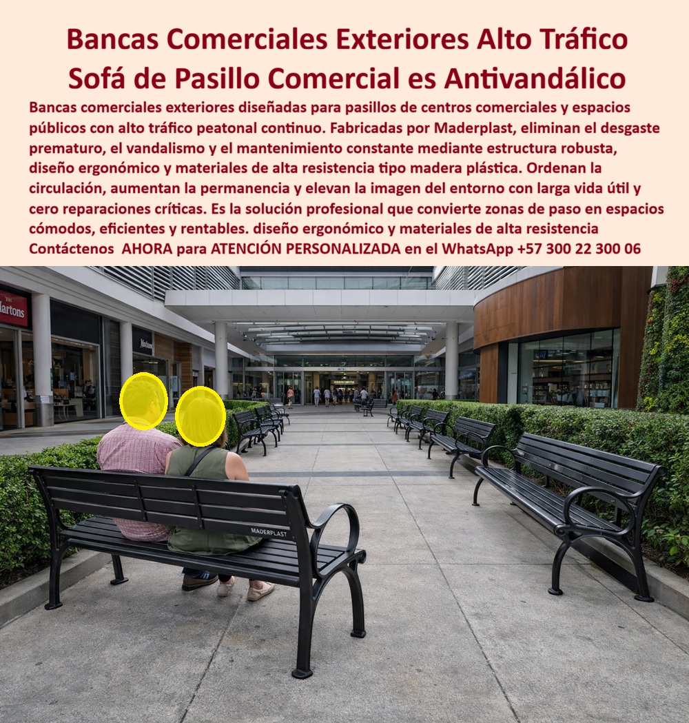 Mobiliario Exterior Comercial Banca Muebles Pasillos Exteriores Maderplast 0 Poltrona Comercial Interior Alta Resistencia Bancas curvas exteriores alto tráfico peatonal Sofá Pasillo Comercial Bancas comerciales exteriores PP Mobiliario Exterior Comercial y Banca de Pasillo Maderplast Ingeniería de Alto Tráfico:  Visualice la eficiencia operativa absoluta en sus pasillos comerciales mediante la implementación de la Banca Comercial Exterior de Alto Tráfico Maderplast, un asiento robusto de color negro profundo que define el orden y la elegancia arquitectónica. Al observar la imagen, usted no ve simples bancos; ve una solución definitiva donde la estética del metal industrial se fusiona con una ingeniería de materiales superior. A diferencia de las bancas metálicas tradicionales que inevitablemente se oxidan, se abollan con los golpes y queman al usuario bajo el sol de mediodía, esta estructura de ingeniería sólida es completamente térmica e inoxidable. Diseñada con listones horizontales reforzados y apoyabrazos curvos ergonómicos, soporta el flujo masivo de miles de visitantes diarios, los impactos accidentales de carritos de compras y la intemperie más agresiva sin perder su acabado premium. Es el activo fijo que transforma zonas de paso en áreas de permanencia rentable, eliminando el 100% de los costos operativos de pintura y mantenimiento por más de 20 años.  Para los Gerentes de Infraestructura y Directores de Operaciones que enfrentan el deterioro constante del mobiliario urbano negro, la pregunta recurrente es qué bancas para pasillos exteriores de centros comerciales no se oxidan nunca y resisten el uso rudo. La respuesta técnica y financiera es Maderplast. Nuestra composición polimérica maciza elimina la corrosión química y ambiental, garantizando cero óxido de por vida, algo imposible para el metal pintado. Cuando su necesidad es encontrar mobiliario resistente a la intemperie extrema que aguante golpes, la banca negra Maderplast ofrece una resistencia antivandálica superior; soporta impactos y rayones profundos sin descascararse ni requerir retoques, pues el color es integral en la masa del material. Si su objetivo estratégico es reducir costos de mantenimiento en mobiliario de zonas comunes, la decisión inteligente es sustituir el metal por nuestras bancas de ingeniería "Instalar y Olvidar", suprimiendo los gastos anuales de lijado y anticorrosivo, amortizando la inversión en tiempo récord.  Desde una perspectiva financiera, la comparativa del ciclo de vida entre bancas metálicas y polímero Maderplast es devastadora para el acero. Mientras el metal exige repintado semestral y reemplazo por fatiga corrosiva, nuestras bancas comerciales exteriores ofrecen décadas de servicio con costo operativo (OPEX) cero. Además, estratégicamente aumentamos el tiempo de permanencia en malls; al ser un material que no se calienta al sol como el metal, invitamos al cliente a sentarse más tiempo, aumentando la probabilidad de consumo. En Maderplast activamos los disparadores de compra que su proyecto requiere: solicite cotización inmediata, personalización de longitudes, planos de anclaje, renders y producción en serie. Como fabricantes colombianos con procesos industriales controlados, nuestro posicionamiento es claro: "en plástico lo hacemos hasta el ala de un avión, o lo que su imaginación quiera". Ofrecemos Sofá Pasillo Comercial y Poltrona Comercial Interior Alta Resistencia, garantizando orden y durabilidad.  EL TESTIMONIO PROFESIONAL DE ÉXITO: DE CASO DE ÉXITO  “Nuestros pasillos abiertos son el pulmón del centro comercial, pero las bancas metálicas eran un cáncer financiero. Soy el ingeniero Felipe Cárdenas, gerente de infraestructura del mall paseo de la villa. la lluvia ácida hacía que la pintura se ampollara cada cuatro meses y los clientes se manchaban la ropa de óxido, generando quejas constantes. Además, al mediodía el metal ardía, dejando las bancas inútiles. decidimos cambiar la flota por la banca comercial exterior maderplast en color negro. llevamos 3 años sin gastar un centavo en ellas. costo de pintura: $0. Las bancas siempre están a temperatura ambiente, así que la gente las usa todo el día. han aguantado patinetas y golpes de carritos sin un rasguño. maderplast convirtió un pasivo costoso en un activo rentable que mantiene el mall impecable.”  Para efectuar el Soporte técnico y eliminar cualquier duda con Garantía 5 años o cualquier temor al firmar la orden de compra, es fundamental abordar la responsabilidad civil y la protección del patrimonio. Ingeniero, al especificar las Bancas comerciales exteriores PP de Maderplast, usted está blindando su gestión contra riesgos legales y operativos. No está comprando mobiliario que se convertirá en chatarra oxidada en tres años. Usted está adquiriendo infraestructura certificada que elimina el riesgo de demandas por tétanos, cortes con metal oxidado o ropa manchada. Maderplast le entrega fichas técnicas de resistencia, garantías de estabilidad UV y el respaldo de una fábrica real. Usted compra la tranquilidad de saber que sus pasillos proyectarán solidez y limpieza hoy y dentro de dos décadas, sin asignar cuadrillas de mantenimiento.  Asegure la imagen y la rentabilidad de sus zonas comunes con la única banca diseñada para resistir el tráfico pesado sin inmutarse. Contáctenos AHORA para recibir ATENCIÓN PERSONALIZADA, planes y cotización en el WhatsApp +57 300 22 300 06.