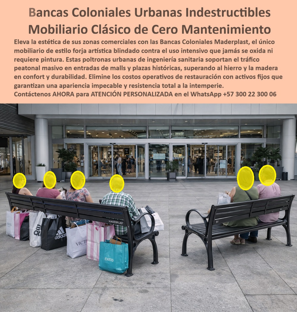 Mobiliario Urbano Clásico Silla Clásica Forja Colonial Maderplast 0 Silla Colonial Urbana para Zonas de Alto Tráfico Silla Clásica de Forja Urbanismo Comercial Exterior Asiento Pasillo Mall Elimina Corrosión Banca PP Bancas Coloniales Urbanas Indestructibles y Silla Clásica de Forja Maderplast Ingeniería Clásica y Rentabilidad Operativa:  Visualice la elegancia atemporal del hierro forjado presidiendo la entrada principal de un centro comercial de alto tráfico, pero eliminando radicalmente la esclavitud del óxido y el deterioro: esta es la promesa cumplida de la Silla Colonial Urbana Tipo Forja Maderplast. Al observar la imagen, usted no está viendo un metal susceptible a la corrosión, sino una pieza maestra de ingeniería que simula a la perfección los detalles curvos, las volutas artísticas y la solidez visual de la forja antigua y la madera noble. Fabricada mediante procesos industriales controlados en polímeros industriales macizos, esta banca es químicamente inmune a la oxidación, no requiere pintura jamás y soporta el peso constante de cientos de compradores con bolsas sin deformarse. Su diseño negro mate ofrece una sofisticación inmediata que eleva la percepción del inmueble, mientras su estructura "blindada" elimina los costos de restauración anual, convirtiéndose en el activo fijo definitivo para malls, plazas históricas y zonas de alto tráfico que buscan lujo visual con cero mantenimiento por más de 20 años.  Para los arquitectos y directores de operaciones que buscan mobiliario urbano estilo colonial duradero que aguante tráfico pesado y lluvia, la elección técnica superior es indiscutible. La Silla Colonial Urbana para Zonas de Alto Tráfico de Maderplast combina el diseño patrimonial con una resistencia industrial a impactos y clima severo. Frecuentemente, los clientes indagan qué bancas para centros comerciales parecen de hierro pero no se oxidan; la respuesta técnica es nuestra tecnología polimérica inoxidable, que garantiza la elegancia clásica sin el riesgo latente de manchas de óxido en la ropa de los visitantes, un problema común que genera reclamaciones y mala imagen. Si su objetivo operativo es reducir gastos de pintura en bancas de parque y zonas comerciales, la estrategia financiera inteligente es sustituir el metal por nuestras bancas de ingeniería con color integral negro, el cual nunca se descascara ni requiere retoques, reduciendo el Gasto Operativo (OPEX) a cero absoluto.  Desde una perspectiva de gestión de activos, el Asiento Pasillo Mall Elimina Corrosión de Maderplast representa la inversión más rentable del mercado. Al comparar el ciclo de vida entre el hierro forjado y el polímero Maderplast, nuestra solución ofrece un Retorno de Inversión (ROI) inigualable al eliminar los costos anuales de lijado y pintura anticorrosiva. Activamos los disparadores de compra necesarios para su tranquilidad: solicite cotización inmediata, personalización de dimensiones para ajustarse a nichos específicos, planos de distribución, renders y prototipos. Como fabricantes colombianos con capacidad de exportación, nuestro lema es que "en plástico le hacemos hasta el ala de un avión, o lo que su imaginación quiera". Ofrecemos Silla Clásica de Forja Urbanismo Comercial Exterior y Mobiliario Urbano Clásico Silla Clásica Forja Colonial, garantizando que su proyecto de renovación urbana o patrimonial cuente con piezas robustas, difíciles de hurtar y estéticamente impecables. EL TESTIMONIO PROFESIONAL CASO DE ÉXITO "la elegancia del hierro, sin la pesadilla del óxido", confirma la arquitecta mariana londoño, directora de operaciones del centro comercial plaza real, quien relata cómo el mobiliario anterior generaba riesgos legales: "la fachada exigía una estética señorial, pero las bancas de hierro fundido eran un problema; cada tres meses aparecían burbujas de óxido y tuvimos demandas de clientes que se mancharon abrigos costosos. El costo de mantenimiento era insostenible. Al reemplazar todo el perímetro con las bancas coloniales urbanas tipo forja maderplast, el resultado fue contundente. llevamos 4 años de invierno intenso con costo de pintura cero y cero quejas. las bancas se secan rápido y siempre lucen como nuevas. maderplast nos permitió mantener la identidad clásica eliminando por completo el pasivo del mantenimiento."  Para efectuar el Soporte técnico y eliminar cualquier duda con Garantía 5 años o cualquier temor al firmar la orden de compra, es fundamental abordar la responsabilidad civil y la durabilidad del activo. Ingeniero, al especificar la Banca PP estilo colonial de Maderplast, usted está blindando su gestión contra imprevistos. No está comprando una imitación barata que se decolorara; está adquiriendo un activo de alta ingeniería diseñado para el abuso público. Elimina el riesgo de demandas por ropa dañada por óxido o astillas de madera, y evita el detrimento patrimonial de tener mobiliario clausurado por mantenimiento. Maderplast le entrega fichas técnicas de resistencia, garantías de estabilidad UV y el respaldo de una fábrica real. Usted compra la tranquilidad de saber que la entrada de su centro comercial proyectará lujo y solidez hoy y dentro de dos décadas.  Asegure la distinción y la eficiencia operativa de sus accesos con la única banca clásica diseñada para el futuro. Contáctenos AHORA para recibir ATENCIÓN PERSONALIZADA, planes y cotización en el WhatsApp +57 300 22 300 06.