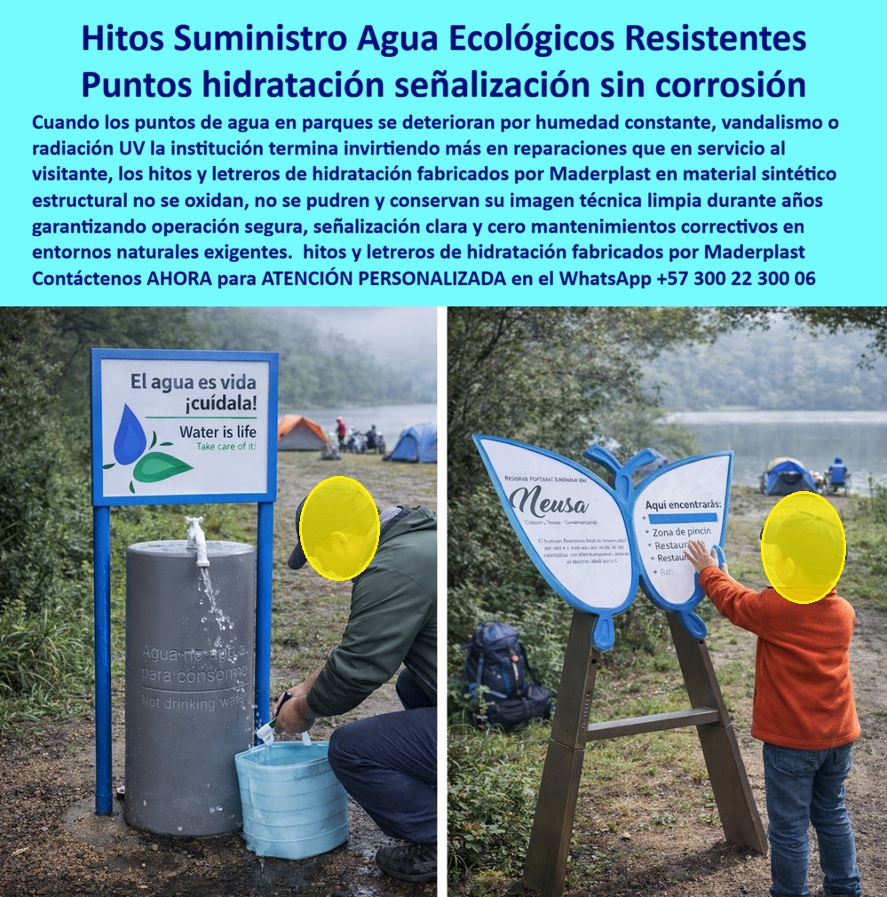 Hito Suministro Agua Ecológico Hidrante Punto Hidratación Maderplast Letreros informativos agua parque resistentes larga vida Señalización punto agua durable instalación fija exterior Señales Hidratación Evita Deterioro Hito Agua La Ingeniería de la Infraestructura Sostenible: Señalética y Equipamiento Maderplast para Entornos de Alta Exigencia En la gestión de parques naturales, humedales y proyectos de urbanismo moderno, la comunicación visual y el mobiliario técnico enfrentan un enemigo común: el deterioro acelerado provocado por la humedad, la corrosión y la radiación UV. Los sistemas convencionales de madera o metal representan un gasto recurrente insostenible; mientras la madera sucumbe ante hongos y neblina, el metal se oxida, contaminando incluso los puntos de hidratación. La propuesta de Maderplast redefine este estándar mediante polímeros macizos de ingeniería que garantizan una infraestructura perpetua, capaz de mantener su integridad técnica y estética durante décadas sin mantenimiento.  Resiliencia Estructural: Del Skyline a la Humedad de los Humedales La versatilidad de estas soluciones permite dominar desde el skyline corporativo con letras tridimensionales monumentales que no dependen de estructuras metálicas oxidables, hasta las profundidades de áreas acuáticas con avisos submarinos inoxidables diseñados para resistir el cloro y la salinidad sin perder legibilidad. Esta misma resiliencia es vital en la señalización para senderos ecológicos, donde los paneles informativos "flotan" sobre la humedad sin pudrirse, integrando grabados mecánicos indelebles que anulan la necesidad de barnices y repintes.  Identidad que No Envejece: Las letras volumétricas y avisos artísticos calados proyectan elegancia y sostenibilidad desde cualquier ángulo, eliminando los costos operativos por decoloración solar o rajaduras.  Seguridad y Prevención: Los postes de advertencia para gasoductos en material sintético autoportante sustituyen al metal corroído, manteniendo su color de seguridad y lectura vertical en campo para proteger la continuidad operativa.  Ocio y ROI: En parques temáticos, señales como la 3D Dog Station minimizan el costo total de propiedad (TCO) en un 55% al ser antivandálicas y generar fotos virales que potencian el marketing orgánico.  Hitos de Hidratación: Agua Sin Óxido en Zonas Protegidas Una de las aplicaciones más críticas de nuestra ingeniería se encuentra en los Hitos de Hidratación Maderplast. En entornos de neblina ácida y humedad constante, los hidrantes tradicionales se convierten en chatarra oxidada que arruina la imagen técnica. Nuestros hitos de suministro de agua, fabricados en material sintético estructural, conservan una estética limpia y segura durante años. Al no poseer valor de reciclaje metálico, estas estructuras son inherentemente antivandálicas, asegurando que el servicio de hidratación permanezca disponible para el visitante.  TESTIMONIO: "EL AGUA SIN ÓXIDO EN LA RESERVA"  "En nuestra reserva forestal, los hidrantes metálicos se oxidan en menos de seis meses por la humedad constante. El cambio a los Hitos de Hidratación Maderplast fue la decisión técnica más acertada; no sólo eliminamos las manchas de óxido en el agua, sino que el hito se mantiene con una estética tipo madera impecable sin pintura. Como ingenieros, apreciamos una solución de 'instalar y olvidar' que realmente respeta el ecosistema". — Ing. Fabián Rivera, Coordinador de Infraestructura de Parques.  Cierre Técnico: La Opción Segura para el Urbanismo Moderno Elegir Maderplast es optar por la única solución técnica que garantiza que la señal durará tanto como la obra misma. Al eliminar el óxido, la pudrición y el vandalismo, aseguramos el costo total de propiedad más bajo del mercado, convirtiendo cada hito o letrero en una inversión estratégica de largo aliento.  ¿Podemos proyectar los planos técnicos para su próximo punto de hidratación o prefiere el catálogo de señalización temática para áreas protegidas?