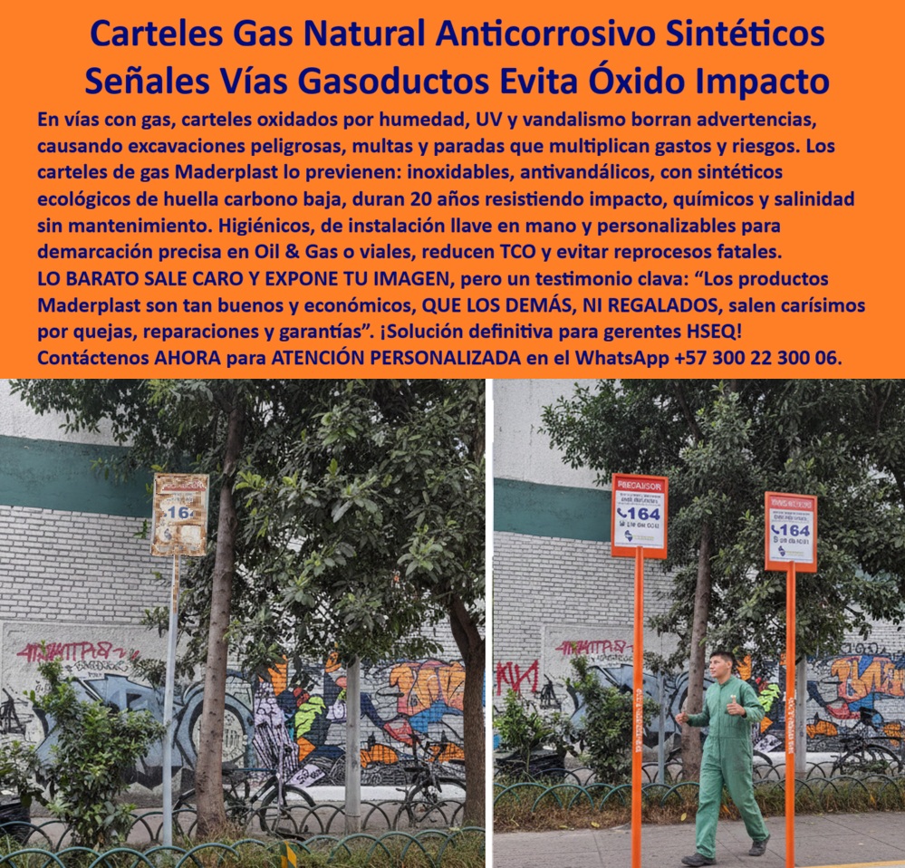 Señalización Para Redes De Gas Natural Señales En Vías Con Gas Maderplast Carteles de advertencia para gasoductos Señalizador Gasoductos Anticorrosivo Sintético Larga Vida Útil Carteles Redes Gas Evita Óxido Resistente Impacto En una ciudad cualquiera, en una avenida con tráfico constante y árboles que ya han visto pasar décadas, hay un poste delgado que sostiene un cartel de advertencia de gas. Durante años fue metálico. Al principio lucía firme, con su mensaje claro: “Precaución – Línea de Gas Natural”. Pero la humedad empezó a trabajar en silencio. Luego vinieron el sol intenso, las lluvias, la contaminación, algún golpe ocasional, grafitis, raspaduras. El óxido apareció primero como una mancha pequeña. Después como una invasión lenta. La pintura se desprendió. El contraste se perdió. La advertencia dejó de advertir.  Ese es el punto exacto donde la señalización deja de ser infraestructura y se convierte en riesgo.  En las vías con redes de gas natural, cada cartel no es decoración urbana; es una pieza del sistema preventivo. Bajo el asfalto y los andenes circulan líneas de media presión que requieren identificación precisa y permanente. Cuando esa identificación falla por corrosión o vandalismo, el error humano encuentra espacio. Una excavación sin información clara puede transformarse en una fuga. Una fuga puede convertirse en emergencia. Y una emergencia puede derivar en sanciones regulatorias, costos inesperados y daño reputacional difícil de revertir.  Durante años se asumió que el mantenimiento periódico era parte inevitable del ciclo. Cambiar carteles oxidados, repintar postes, reponer placas robadas. Pero esa lógica parte de un error inicial: elegir un material que, por naturaleza, está destinado a deteriorarse en ambientes urbanos agresivos.  Cuando la señalización para redes de gas se fabrica en polímero estructural sintético anticorrosivo, el enfoque cambia de raíz. El material no se oxida porque no contiene hierro. No depende de una capa superficial vulnerable para conservar el color; el pigmento está integrado y diseñado para resistir radiación UV prolongada. La humedad no debilita su estructura. Los químicos del entorno no lo degradan. Y al no tener valor de chatarra, el incentivo para el robo desaparece.  Lo que antes era un elemento frágil expuesto al reemplazo constante se convierte en un componente permanente de la infraestructura urbana.  El contraste entre un cartel metálico corroído y un señalizador sintético de alto contraste no es solo estético. Es la diferencia entre advertencia confusa y advertencia inequívoca. Entre mantenimiento reactivo y gestión preventiva. Entre gastar cada año en reposiciones o invertir una vez en una solución diseñada para superar veinte años de servicio sin mantenimiento correctivo.  Desde la perspectiva técnica, el impacto es medible. Disminuyen las observaciones en auditorías HSEQ. Se reducen los reprocesos y las intervenciones correctivas. Baja el costo total de propiedad porque el ciclo de reemplazo deja de ser recurrente. Pero desde la perspectiva estratégica, el beneficio es aún mayor: la organización demuestra que entiende que la señalización forma parte del sistema de seguridad, no del mobiliario urbano.  Un cartel de advertencia para gasoducto no es un simple rectángulo con texto. Es una línea de defensa visible frente a un riesgo invisible. Cuando esa línea es clara, firme y duradera, la ciudad funciona con mayor confianza. Cuando esa línea se oxida y se borra, la infraestructura queda expuesta.  Hay una enseñanza profunda en esta evolución. Lo barato no es el precio inicial; es el costo acumulado de fallar. Un cartel que se reemplaza cada pocos años no es económico. Es una deuda constante disfrazada de ahorro. En cambio, una señalización anticorrosiva, antivandálica y estructural es una decisión de ingeniería que protege vidas, presupuestos y reputación.  En vías con gas natural, la advertencia debe ser tan estable como la infraestructura que protege. Cuando se entiende eso, la señal deja de ser un elemento vulnerable y se convierte en parte integral del sistema de prevención urbana. Y en ese momento, la ciudad deja de reaccionar a los problemas y comienza, verdaderamente, a anticiparlos.
