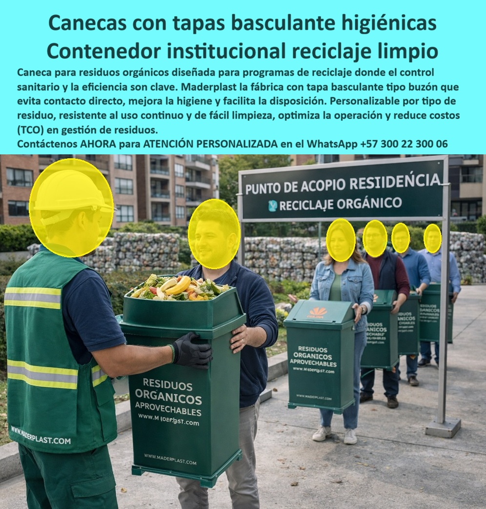 Caneca Con Tapa Basculante Cajón Separación De Residuos Maderplast Receptáculos Basura Basculante Resisten Humedad Vida Larga Contenedor De Basura Cuadrado Con Tapa Tipo Buzón Caneca Institucional Cuadrada Con Tapa Basculante 0