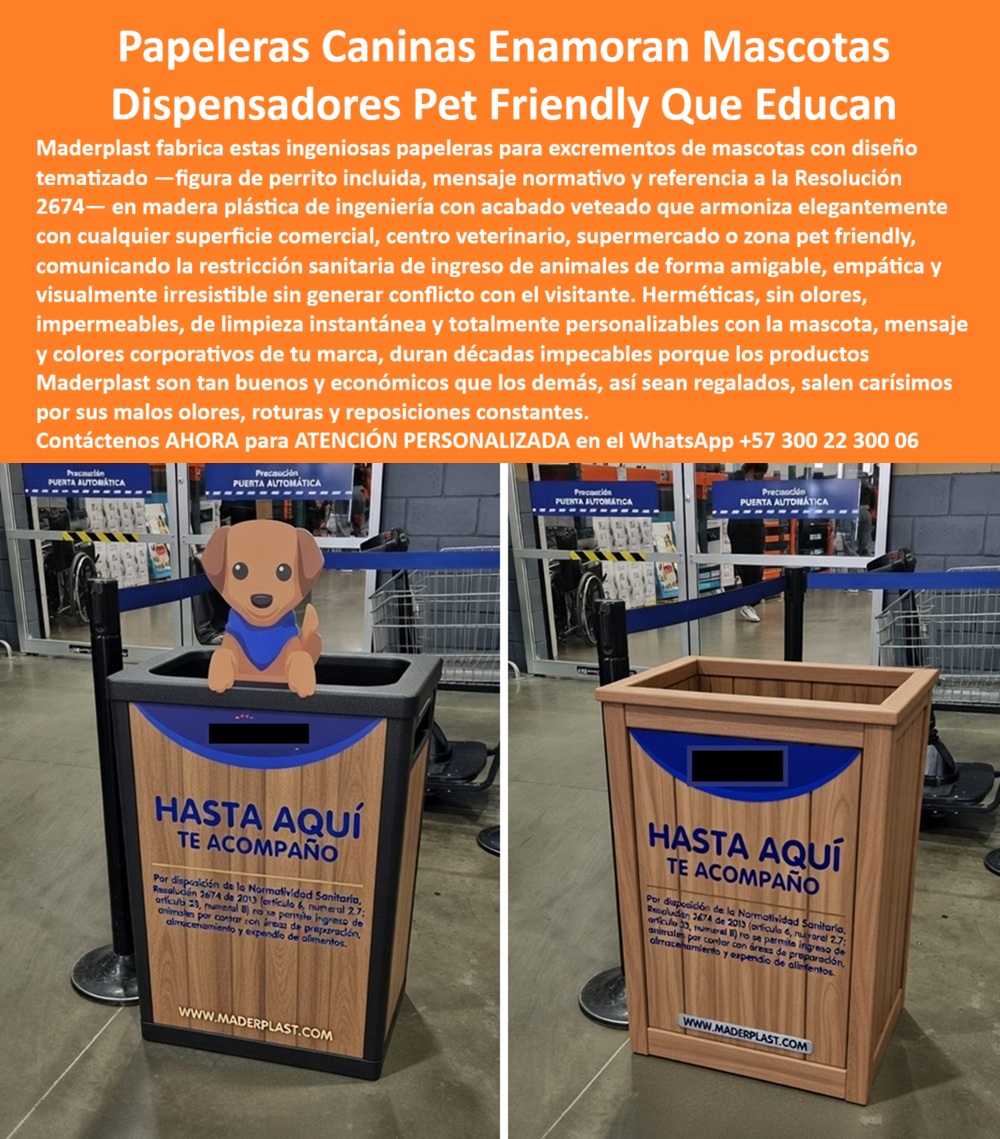 Canecas Excrementos Mascotas Resistentes Olores Higiénicas Maderplast Canecas Excrementos Duraderas Bajo Mantenimiento Receptáculos Basura Canina Antióxido Caneca Para Popó De Perros Resistente Intemperie Fácil Instalación Dog