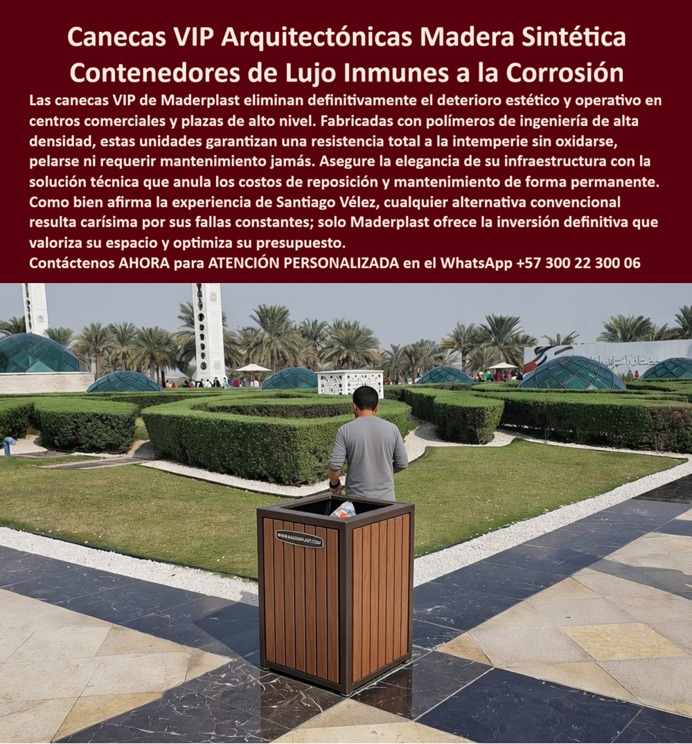 Canecas Vip Canecas De Lujo Caneca Exterior Diseño Moderno Maderplast Canecas Lujo Centros Comerciales Garantía Bote Basura Decorativos Resistencia Clima Papelera Centro Comercial Diseño Elegante Reduce Mantenimiento Al