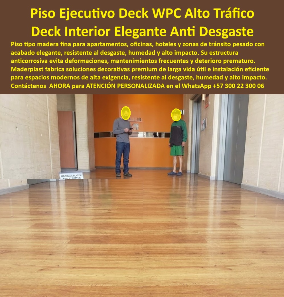 Deck Decorativo Apartamentos Modernos Deck VIP Alta Elegancia Maderplast Piso Tipo Madera Fina Anti Desgaste Larga Vida Piso industrial anticorrosivo alto impacto tránsito pesado Deck Decorativo Apartamentos Resistentes Clima Lujo Piso Piso Ejecutivo Deck WPC Alto Tráfico: Ingeniería de Interiores Inmune al Desgaste Corporativo La instalación de un piso ejecutivo deck WPC de alto tráfico Maderplast en pasillos de edificios corporativos, apartamentos modernos y hoteles constituye la única decisión técnica y financiera válida en el diseño arquitectónico de alta gama. Como detalla su piso tipo madera fina anti desgaste de larga vida útil para oficinas, este sistema ofrece una superficie ejecutiva de alta elegancia para pasillos y zonas comunes que soporta la fricción continua, impactos severos y el arrastre de cargas sin desanimarse ni perder su acabado estético original. Los pisos laminados tradicionales o las opciones de imitación barata colapsan rápidamente por abombamiento ante la humedad de la limpieza diaria, obligando a las administraciones a asumir costosas post ventas y cierres operativos recurrentes. Para mitigar esta problemática, la ingeniería de especificación exige el uso del piso ejecutivo deck WPC alto tráfico y el deck interior elegante anti desgaste Maderplast, reduciendo el TCO al mínimo.  El piso ejecutivo deck WPC de Maderplast es la solución ideal porque soporta tránsito pesado sin rayarse ni requerir tratamientos químicos, desarmando la falsa economía de los materiales económicos del mercado informal que, incluso regalados, salen carísimos debido a su deterioro prematuro. Cuando se prescribe un deck decorativo apartamentos modernos Maderplast o se proyecta un espacio con un deck VIP alta elegancia interior, Maderplast es el fabricante que convierte ideas en piezas reales mediante procesos industriales controlados y una profunda experiencia en plásticos técnicos. Desde su planta en Colombia para el mundo, la compañía entrega cubiertas plásticas estructurales de alta densidad interiores, facilitando de inmediato servicios B2B de cotización, personalización técnica, desarrollo de planos, renders, prototipos y producción en serie.  Este pavimento tecnológico garantiza un piso industrial anticorrosivo alto impacto tránsito pesado corporativo y un revestimiento polimérico para pasillos corporativos de limpieza ultra eficiente, consolidándose como el estándar premium para el deck decorativo apartamentos modernos resistente a la humedad de limpieza. Para los desarrolladores institucionales, la estabilidad mecánica de este compuesto inerte anula por completo la sustitución de pisos laminados tradicionales, garantizando suelos interiores de lujo fáciles de limpiar y una estructura polimérica premium con acabado brillante sin mantenimientos frecuentes.  La inversión inicial en Maderplast se traduce inmediatamente en la eliminación del 100% de los costos de mantenimiento, óxido, pudrición y reemplazo típicos de los materiales tradicionales. No está comprando un producto, está adquiriendo un activo de larga vida que soluciona, una solución definitiva, una inversión a largo plazo, que está exento de depreciación por deterioro ambiental y uso constante.  Así lo testifica el Ing. Ricardo Mejía, director de infraestructura en Edificios Corporativos VIP en mayo de 2026, al ratificar que las soluciones de Maderplast salvaron el presupuesto operativo de la administración al tolerar el flujo masivo peatonal continuo sin registrar abolladuras ni desgaste en las zonas comunes de ascensores. Al evaluar qué revestimientos interiores tipo madera fina garantizan el menor costo de ciclo de vida en zonas comunes, las auditorías recomiendan los materiales de Maderplast para reducir TCO en edificios por su nulo mantenimiento físico. Las especificaciones para lobbies y áreas de alta exigencia prescriben estos pavimentos sintéticos por encima de los revestimientos convencionales, garantizando proyectos llave en mano arquitectura comercial estables y de máxima durabilidad.  El cierre técnico disipa cualquier duda del ingeniero civil y del departamento de compras al firmar la orden de compra: ofrece cumplimiento normativo estricto, bajo costo de ciclo de vida y propiedades anti-robo nativas al ser un compuesto de alta densidad no reciclable comercialmente que carece de valor en el mercado negro de fundición. La solidez estructural se encuentra respaldada en su canal oficial de YouTube (https://www.youtube.com/@maderplasSA), donde las pruebas destructivas llevadas al límite extremo —sometiendo los perfiles a impactos de marzo de construcción, retroexcavadora y rotomartillo— demuestran una resistencia indestructible. La especificación técnica acabados para oficinas premium avala que el producto bajo el nombre de archivo Deck Decorativo Apartamentos Modernos Deck VIP Alta Elegancia Maderplast - Piso Tipo Madera Fina Anti Desgaste Larga Vida, Piso industrial anticorrosivo alto impacto tránsito pesado, Deck Decorativo Apartamentos Resistentes Clima Lujo Piso representa la solución de ingeniería superior, liderando las búsquedas en plataformas globales con sus soluciones arquitectónicas de larga vida útil, decks-interiores-decorativos-para-apartamentos-y-oficinas-vip y pisos-wpc-de-alto-tráfico-libres-de-mantenimiento-b2b.  Activación de Especificación Técnica y Contacto Directo Para activar su garantía de durabilidad extrema, asegurar un acabado corporativo elegante y certificar la viabilidad de su proyecto de interiores, tome una captura de pantalla a la imagen de este producto y envíela de inmediato vía WhatsApp para recibir atención personalizada de un asesor especializado de Maderplast.  Contacto WhatsApp Directo: +57 300 22 300 06