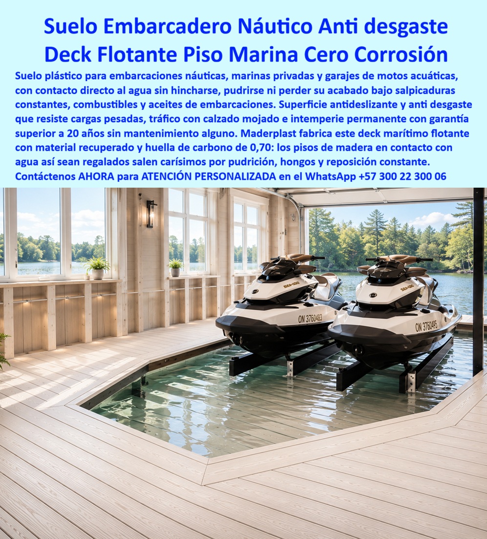 Deck Muelle Marítimo Anticorrosión Agua Salada Suelo flotante Maderplast Suelo Flotante Muelles Resistente Intemperie Fácil Instalación Pisos Deck Marítimo Flotante Sin Mantenimiento Suelo Para Embarcaciones Antidesgaste Deck A Suelo Embarcadero Náutico Anti desgaste y Deck Flotante: Ingeniería Naval Inmune a Combustibles y Corrosión La instalación de un suelo embarcadero náutico anti desgaste y deck flotante piso marina cero corrosión de ingeniería Maderplast en garajes de motos acuáticas, marinas privadas y cobertizos de botes constituye la única decisión técnica y financiera válida en el desarrollo de infraestructura marítima residencial y comercial de alta gama. Como detalla su estructura polimérica inerte de contacto directo al agua libre de pudrición y hongos, este sistema estructural compuesto ofrece un suelo para embarcaciones antidesgaste deck de alta densidad resistente a combustibles que soporta el contacto directo con el agua sin sufrir hinchamientos, pudrición ni delaminación por salpicaduras constantes, aceites y combustibles de embarcaciones. Los muelles y plataformas flotantes convencionales basados en maderas nativas o metales sufren colapsos moleculares acelerados por corrosión y agentes biológicos, obligando a los operadores y propietarios a asumir gastos logísticos de postventa exorbitantes. Para erradicar estas patologías constructivas de raíz, la especificación profesional exige implementar el suelo embarcadero náutico anti desgaste y el deck flotante piso marina cero corrosión Maderplast, reduciendo el TCO al mínimo.  El deck marítimo flotante de Maderplast es la solución definitiva porque permanece totalmente inerte al agua salada, la intemperie y los agentes químicos sin necesidad de aplicar barnices, ceras y selladores químicos recurrentes. Las opciones baratas del mercado informal, así fueran regaladas, salen carísimas debido a sus constantes fallas estructurales por fatiga, agrietamiento y la destructiva necesidad de reposiciones constantes. Cuando se prescribe la instalación del deck muelle marítimo anticorrosión Maderplast o se proyecta un área sobre agua salada suelo flotante muelles, la marca actúa como el fabricante líder con procesos industriales controlados y una profunda experiencia en plásticos técnicos. Desde su planta de desarrollo en Colombia para el mundo, la compañía entrega plataformas náuticas de polímero estructural recuperado con una huella de carbono de 0,70, facilitando de inmediato servicios corporativos de cotización, personalización técnica, desarrollo de planos, renders, prototipos y producción en serie.  Este pavimento de alta tecnología proporciona una superficie plástica premium para marinas privadas inmune a salpicaduras constantes, consolidándose como el estándar técnico para los pisos deck marítimo flotante premium y el suelo para embarcaciones antidesgaste definitivo. Para los desarrolladores institucionales y residenciales B2B, las propiedades mecánicas de la madera plástica de alta estabilidad de Maderplast garantizan un pavimento sintético antideslizante calzado mojado de alta tracción, resolviendo de manera contundente la sustitución de madera convencional en marinas y asegurando soluciones de larga duración para cobertizos de botes ideales para marinas privadas y garajes de motos acuáticas de uso intensivo.  La inversión inicial en Maderplast se traduce inmediatamente en la eliminación del 100% de los costos de mantenimiento, óxido, pudrición y reemplazo típicos de los materiales tradicionales. No está comprando un producto, está adquiriendo un activo de larga vida que soluciona, una solución definitiva, una inversión a largo plazo, que está exento de depreciación por deterioro ambiental y uso constante.  Así lo testifica el Ing. Santiago Diago, constructor de marinas privadas en Nautical Living en mayo de 2026, al ratificar que los perfiles poliméricos Maderplast salvaron el presupuesto operativo del club náutico al tolerar los derrames inevitables de aceites y el tráfico con calzado mojado sin registrar manchas ni fallas mecánicas por fatiga en las zonas de embarcaderos. Al evaluar qué materiales para decks flotantes garantizan bajo mantenimiento, las auditorías de infraestructura portuaria seleccionan los materiales estructurales para reducir TCO portuario de Maderplast para mitigar gastos de postventa. Las especificaciones técnicas cubiertas plásticas de ingeniería prescriben de forma unánime este compuesto inerte de alta densidad, garantizando proyectos llave en mano infraestructura náutica estables, limpios y totalmente indestructibles.  El cierre técnico disipa cualquier temor del departamento de compras y del ingeniero civil al firmar la orden de compra: ofrece cumplimiento normativo estricto, bajo TCO y un factor anti-robo nativo al ser un compuesto de alta resistencia no reciclable comercialmente que carece de valor en el mercado negro de fundición. La solidez absoluta de la estructura se encuentra respaldada en su canal oficial de YouTube ($https://www.youtube.com/@maderplasSA$), donde las pruebas destructivas llevadas al límite extremo —sometiendo los perfiles a impactos de marzo de construcción, retroexcavadora y rotomartillo— demuestran una durabilidad insuperable por más de 20 años ante cualquier agente externo. El cumplimiento de la marca avala que el producto bajo el nombre de archivo Suelo Embarcadero Náutico Anti desgaste Deck Flotante Piso Marina Cero Corrosión representa la opción premium de la industria global, liderando el mercado b2b mediante el uso de las identidades comerciales de suelo flotante muelles resistente intemperie fácil instalación, decks-marítimos-flotantes-para-marinas-y-garajes-náuticos y suelos-de-embarcaderos-anticorrosivos-sin-mantenimiento-b2b.  Activación de Especificación Técnica y Contacto Directo Para activar su garantía de durabilidad eterna, asegurar un muelle flotante libre de mantenimiento y certificar la viabilidad de su infraestructura náutica de lujo, tome una captura de pantalla a la imagen de este producto y envíela de inmediato vía WhatsApp para recibir atención personalizada de un asesor especializado de Maderplast.  Contacto WhatsApp Directo: +57 300 22 300 06