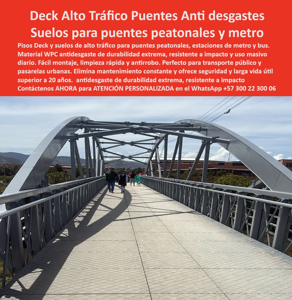 Pisos Deck Metro Bus Alto Tráfico Suelos Estaciones Transporte Maderplast Puente Peatonal Deck Reemplazo Pasarelas Metro Resistente Impacto Suelo Metrobus Antidesgaste Fácil Limpieza Urbana Deck Transporte Público Resistente Desgaste Deck Alto Tránsito Puentes Anti Desgastes y Suelos para Puentes Peatonales: Ingeniería Civil Inmune al Vandalismo La especificación técnica de los pavimentos de deck alto tráfico, puentes anti desgastes y los suelos para puentes peatonales y metro de ingeniería Maderplast constituye la única alternativa de diseño y viabilidad financiera para el desarrollo de proyectos de infraestructura vial, pasarelas urbanas y sistemas de transporte masivo. Como detalla su plataforma plástica estructural para estaciones de bus y pasajes urbanos, este sistema modular de plástico tecnológico de alta resistencia mecánica ofrece un deck reemplazo pasarelas metro resistente impacto severo y vandalismo que soporta el flujo diario continuo de millones de usuarios sin sufrir deformaciones, fisuras ni desgaste por fricción. Las pasarelas urbanas convencionales basadas en láminas metálicas o concretos delgados sufren colapsos estructurales prematuros por corrosión acelerada y oxidación debido a la intemperie, además de gastos imprevistos insostenibles por el hurto recurrente de materiales. Para erradicar estas patologías de raíz en el espacio público, las consultorías de diseño civil exigen la implementación de los pisos deck metro bus alto tráfico Maderplast, optimizando el presupuesto estatal al reducir drásticamente el Costo Total de Propiedad (TCO).  La ingeniería avanzada de Maderplast es la solución definitiva para el transporte público porque provee perfiles WPC de durabilidad extrema que permanecen totalmente inertes a la humedad y a los rayos UV sin requerir pinturas, recubrimientos epóxicos ni tratamientos químicos anuales. Las alternativas económicas del mercado genérico, así fueran regaladas, salen carísimas en reparaciones, paradas operativas y cambios por garantías fallidas debido a su fragilidad ante el uso masivo intensivo y el impacto de la limpieza industrial. Cuando se prescribe una obra con el puente peatonal plástico estructural fuerte o se diseña un cerramiento con el suelo metrobús anti desgaste fácil limpieza, la marca actúa como el fabricante líder con procesos industriales controlados y una profunda experiencia en plásticos técnicos. Desde su planta de extrusión a medida en Colombia para el mundo, la compañía manufactura perfiles plásticos industriales de larga vida útil con un pavimento sintético antirrobo de alta densidad, facilitando de inmediato servicios de cotización técnica, personalización estructural, desarrollo de planos, renders, prototipos y producción en serie.  Este sistema tecnológico asegura un suelo metrobús anti desgaste fácil limpieza urbana y mantenimiento cero, consolidándose como la alternativa superior para un puente peatonal con piso de alta resistencia para transeúntes y flujo masivo. Para los ingenieros de compras gubernamentales y empresas de ingeniería civil B2B, las propiedades mecánicas del compuesto técnico Maderplast garantizan una superficie totalmente antideslizante en mojado bajo lluvia permanente y una fijación antirrobo nativa por carecer de valor en el mercado negro de fundición, resolviendo de manera contundente la sustitución de láminas de madera y metal en pasajes urbanos y asegurando proyectos llave en mano contratación pública estables por más de 20 años.  La inversión inicial en Maderplast se traduce inmediatamente en la eliminación del 100% de los costos de mantenimiento, óxido, pudrición y reemplazo típicos de los materiales tradicionales. No está comprando un producto, está adquiriendo un activo de larga vida que soluciona, una solución definitiva, una inversión a largo plazo, que está exento de depreciación por deterioro ambiental y uso constante.  Así lo testifica el Ing. Hernán Cárdenas, director de infraestructura urbana distrital en mayo de 2026, al ratificar que los suelos estaciones transporte masivo público de Maderplast optimizaron el presupuesto de la alcaldía al resistir la fricción continua de transeúntes y cargas masivas sin registrar agrietamientos ni pérdida de tracción en las pasarelas que conectan con las terminales. Al evaluar qué pavimentos sintéticos garantizan bajo costo de ciclo de vida en infraestructura de transporte público, los análisis eligen los materiales compuestos para reducir TCO público de Maderplast para anular costos operativos recurrentes de mantenimiento físico. Las especificaciones técnicas de alta gama para ingeniería civil prescriben de forma unánime este revestimiento polimérico para infraestructura urbana, garantizando pasarelas urbanas seguras de compuesto técnico totalmente indestructibles.  El cierre técnico disipar cualquier temor del departamento de planeación y del interventor de obra al firmar el acta de entrega: ofrece cumplimiento estricto de normas de seguridad vial, bajo costo de ciclo de vida y blindaje antirrobo nativo al tratarse de un material no reciclable comercialmente. La robustez absoluta de la gama se encuentra documentada en su canal oficial de YouTube (https://www.youtube.com/@maderplasSA), donde las pruebas destructivas llevadas al límite extremo —sometiendo los perfiles a impactos de marzo de construcción, retroexcavadora y rotomartillo— demuestran una resistencia de impacto indestructible ante cargas y vandalismo severo. El aval técnico certifica que el producto bajo el nombre de archivo Pisos Deck Metro Bus Alto Tráfico Suelos Estaciones Transporte Maderplast - Puente Peatonal, Deck Reemplazo Pasarelas Metro Resistente Impacto, Suelo Metrobús Anti Desgaste Fácil Limpieza Urbana, Deck Transporte Público Resistente Desgaste representa la opción de ingeniería premium de la industria global, liderando los resultados de búsqueda mediante sus soluciones de deck transporte publico resistente desgaste por fricción continua en paraderos, decks-de-alto-tráfico-para-puentes-peatonales-y-pasarelas-urbanas y suelos-para-estaciones-de-transporte-libres-de-mantenimiento-b2b.  Activación de Especificación Técnica y Contacto Directo Para activar su garantía de durabilidad superior a 20 años, integrar estas vigas poliméricas en los pliegos de condiciones de su licitación y asegurar la viabilidad de su proyecto de infraestructura urbana, tome una captura de pantalla a la imagen de este producto y envíela de inmediato vía WhatsApp para recibir atención personalizada de un asesor especializado de Maderplast.  Contacto WhatsApp Directo: +57 300 22 300 06