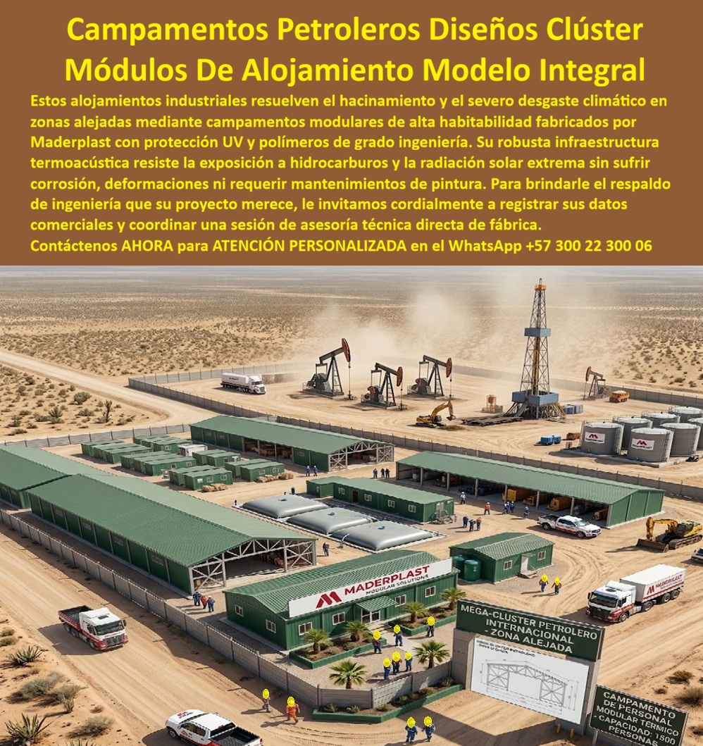 Campamento Petrolero Alojamiento Seguro Personal Maderplast - Campamento Petrolero Alojamiento Seguro Personal: Campamento Integral Llave en Mano Alta Durabilidad Este campamento petrolero integral fabricado por Maderplast se extiende en un vasto clúster de explotación. Con módulos verdes de alta capacidad, áreas operativas y servicios completos, ofrece solución llave en mano para alojamiento y soporte en zonas remotas Maderplast. La imagen muestra su escala profesional con infraestructura petrolera y personal en operación. Maderplast resuelve los retos de campamentos petroleros: exposición extrema a UV, polvo, calor y uso intensivo. Estos campamentos integrales petroleros, módulos clúster petrolero y alojamientos modulares con protección UV entregan durabilidad superior, instalación rápida y confort térmico con mínimo mantenimiento. Ideales para estaciones de bombeo y operaciones de gas. Gerentes de operaciones petroleras y contratistas buscan: “Campamento integral petrolero llave en mano alta durabilidad”, “Campamentos modulares clúster petrolero protección UV”, “Campamento estación bombeo petrolera gas”. Maderplast entrega la solución completa: resistencia, confort y confiabilidad operativa. Un Gerente de Operaciones Petroleras (2025) testimonia: “Los campamentos anteriores generaban altos costos por mantenimiento. Con Maderplast logramos durabilidad real, confort y operación sin interrupciones en desierto. Han optimizado nuestro clúster petrolero”. Maderplast materializa campamentos petroleros integrales con calidad superior, ofreciendo soluciones llave en mano, alta durabilidad y tranquilidad para proyectos energéticos de gran escala. Asesoría Especializada con un Especialista de Maderplast. Atención personalizada en este WhatsApp +57 300 22 300 06. Campamento Integral Petrolero Llave En Mano Alta Durabilidad, Campamentos Modulares Clúster Petrolero Con Proteccion Contra Rayos UV, Campamento Estación Bombeo Petrolera Gas Campamento Petrolero Alojamiento Seguro Personal Maderplast Campamento Integral Petrolero Llave En Mano Alta Durabilidad Campamentos Modulares Clúster Petrolero Con Proteccion Contra Rayos UV Campamento Estación Bombeo Petrolera Gas Campamento Petrolero Alojamiento Seguro Personal: Campamento Integral Llave en Mano Alta Durabilidad Este campamento petrolero integral fabricado por Maderplast se extiende en un vasto clúster de explotación. Con módulos verdes de alta capacidad, áreas operativas y servicios completos, ofrece solución llave en mano para alojamiento y soporte en zonas remotas Maderplast. La imagen muestra su escala profesional con infraestructura petrolera y personal en operación. Maderplast resuelve los retos de campamentos petroleros: exposición extrema a UV, polvo, calor y uso intensivo. Estos campamentos integrales petroleros, módulos clúster petrolero y alojamientos modulares con protección UV entregan durabilidad superior, instalación rápida y confort térmico con mínimo mantenimiento. Ideales para estaciones de bombeo y operaciones de gas. Gerentes de operaciones petroleras y contratistas buscan: “Campamento integral petrolero llave en mano alta durabilidad”, “Campamentos modulares clúster petrolero protección UV”, “Campamento estación bombeo petrolera gas”. Maderplast entrega la solución completa: resistencia, confort y confiabilidad operativa. Un Gerente de Operaciones Petroleras (2025) testimonia: “Los campamentos anteriores generaban altos costos por mantenimiento. Con Maderplast logramos durabilidad real, confort y operación sin interrupciones en desierto. Han optimizado nuestro clúster petrolero”. Maderplast materializa campamentos petroleros integrales con calidad superior, ofreciendo soluciones llave en mano, alta durabilidad y tranquilidad para proyectos energéticos de gran escala. Asesoría Especializada con un Especialista de Maderplast. Atención personalizada en este WhatsApp +57 300 22 300 06.